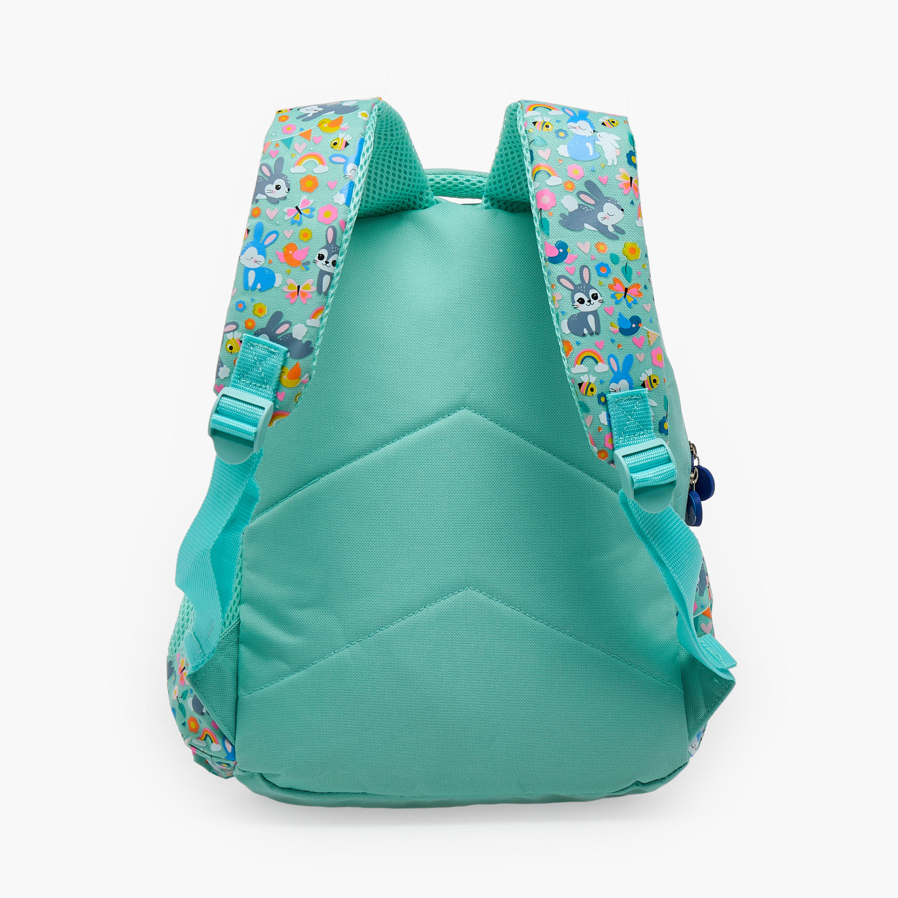 شنطة ظهر بسحاب إغلاق ودمية أرنب للبنات بعمر 2-5 سنوات - 14 بوصة-school-bagsandbackpacks-backpacks-image-9
