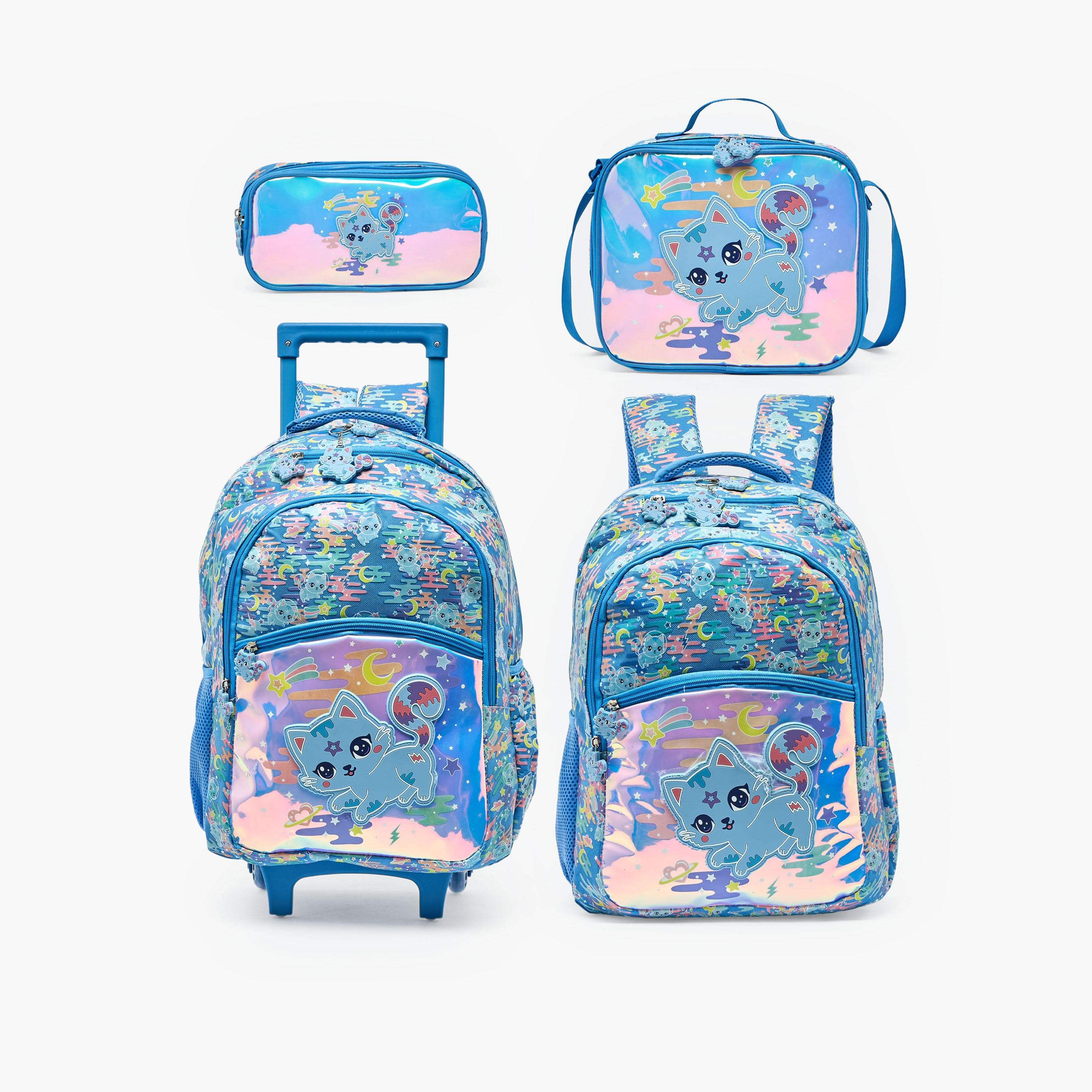 شنطة ظهر بطبعات وأحزمة كتف مبطنة للبنات 8 - 13 سنة - 17 بوصة-school-bagsandbackpacks-backpacks-image-10
