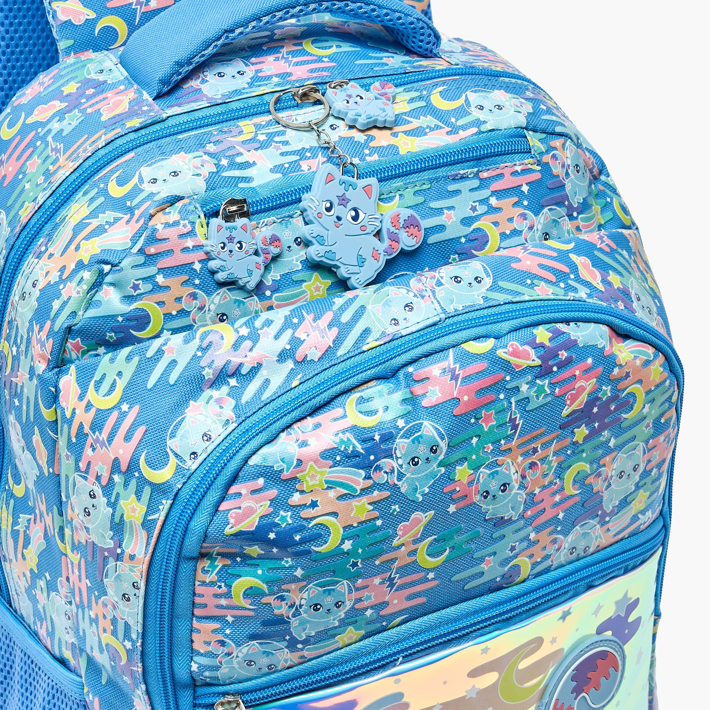 شنطة ظهر بطبعات وأحزمة كتف مبطنة للبنات 8 - 13 سنة - 17 بوصة-school-bagsandbackpacks-backpacks-image-3