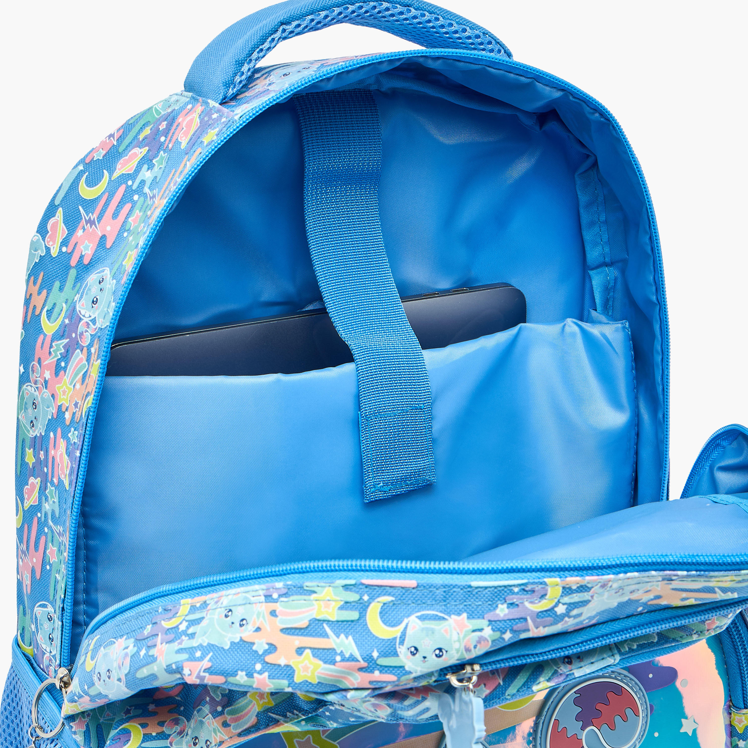 شنطة ظهر بطبعات وأحزمة كتف مبطنة للبنات 8 - 13 سنة - 17 بوصة-school-bagsandbackpacks-backpacks-image-5