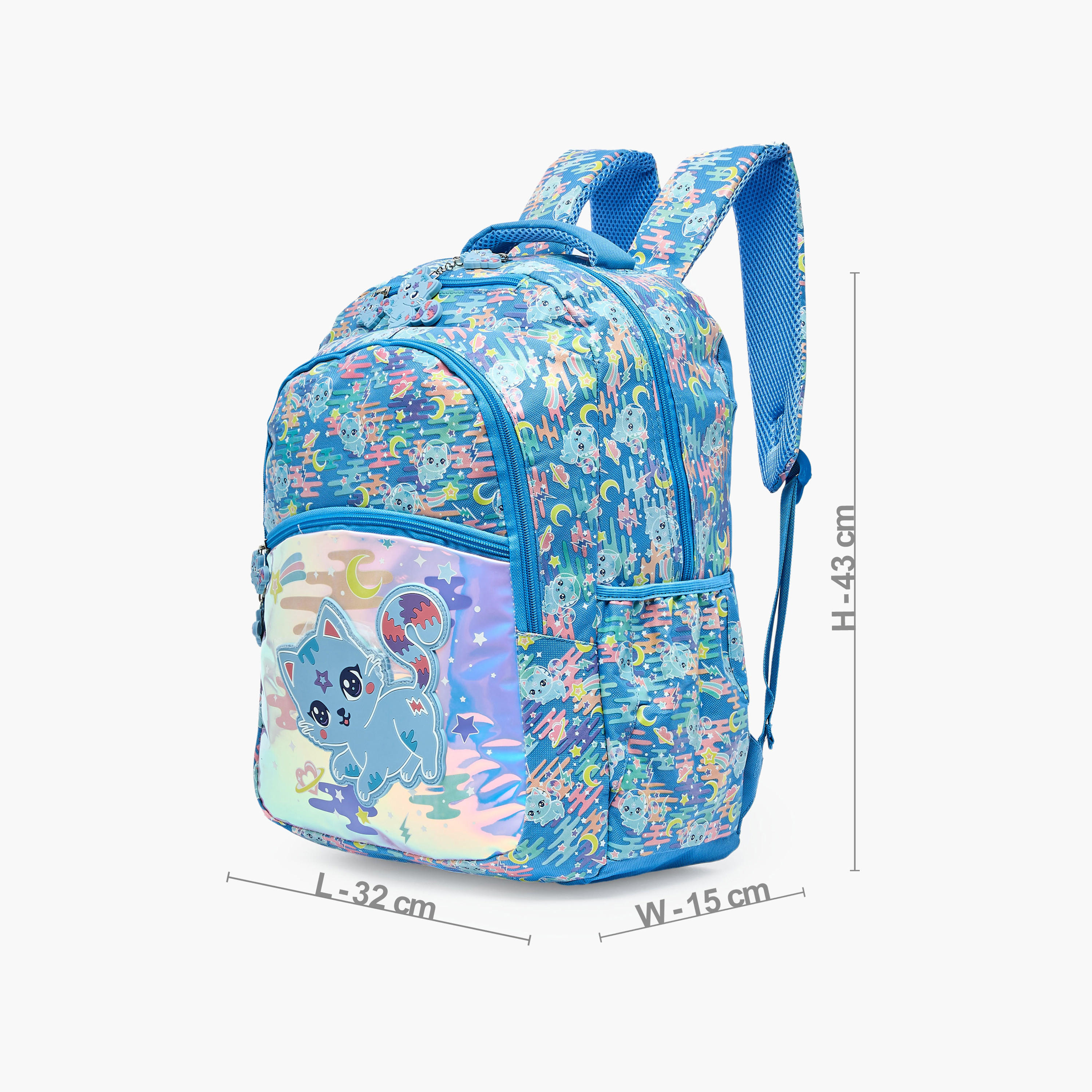 شنطة ظهر بطبعات وأحزمة كتف مبطنة للبنات 8 - 13 سنة - 17 بوصة-school-bagsandbackpacks-backpacks-image-6