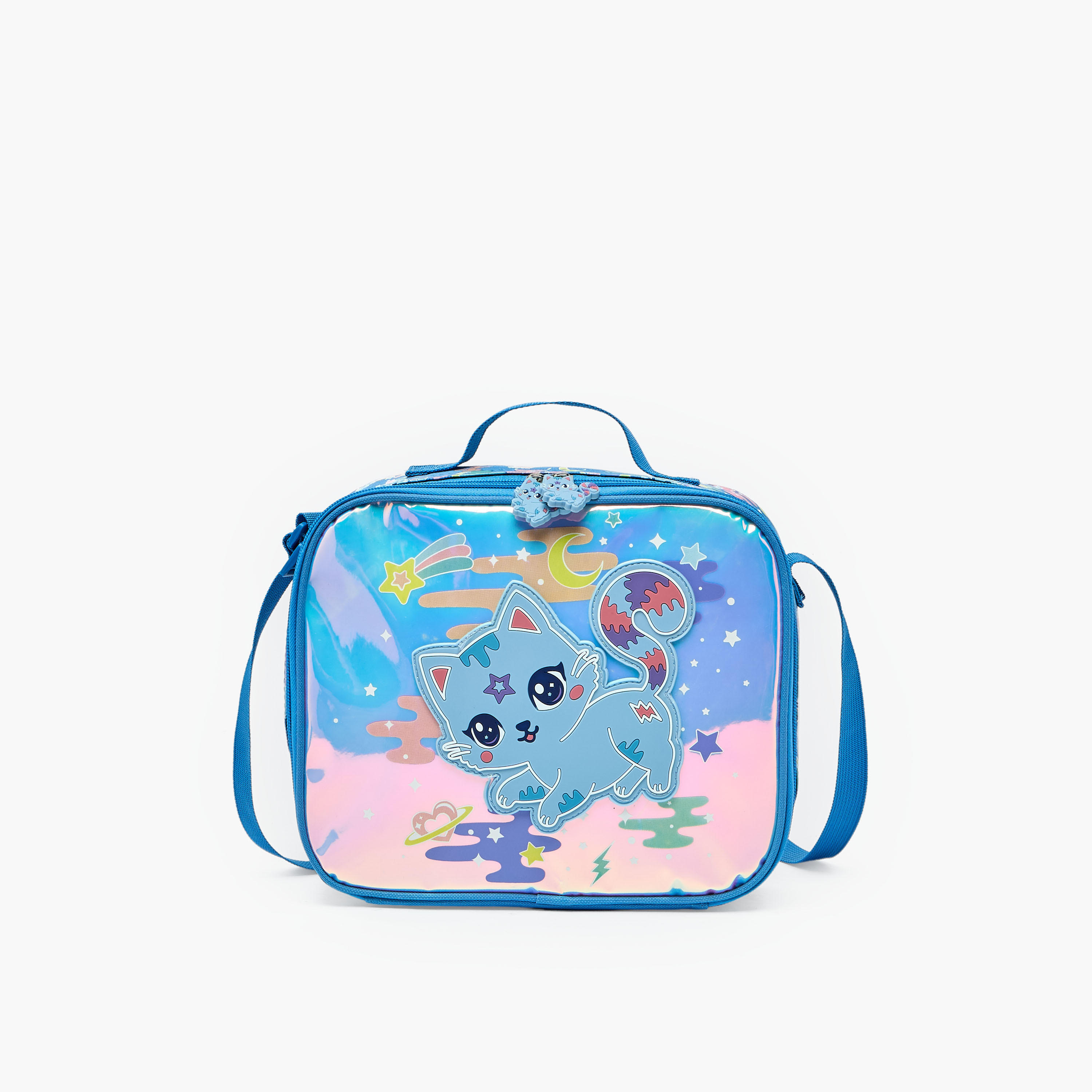 Cat Print Lunch Bag for Girls 5-8 Years with Insulation-school-lunchessentials-lunchbags-image-1