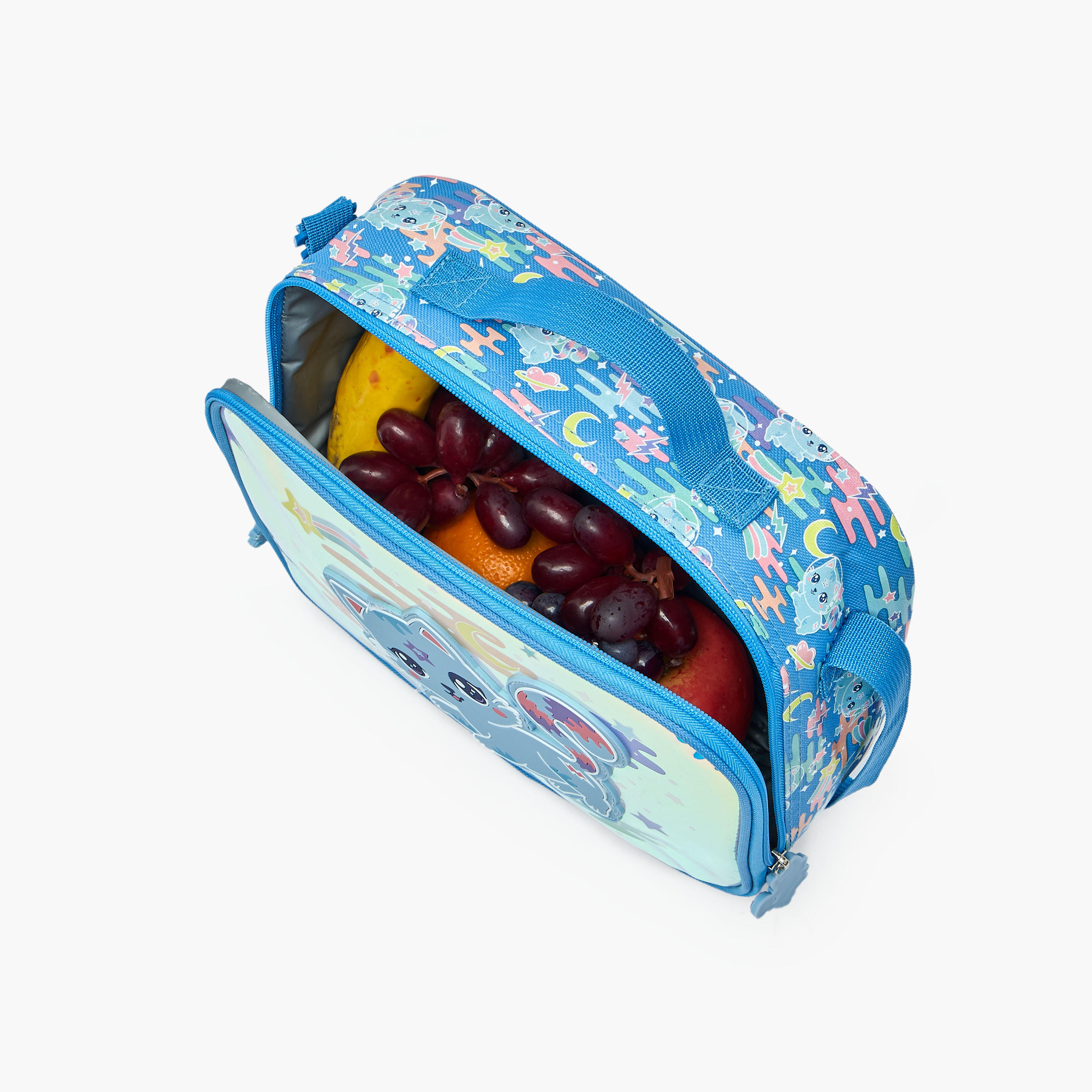 Cat Print Lunch Bag for Girls 5-8 Years with Insulation-school-lunchessentials-lunchbags-image-5
