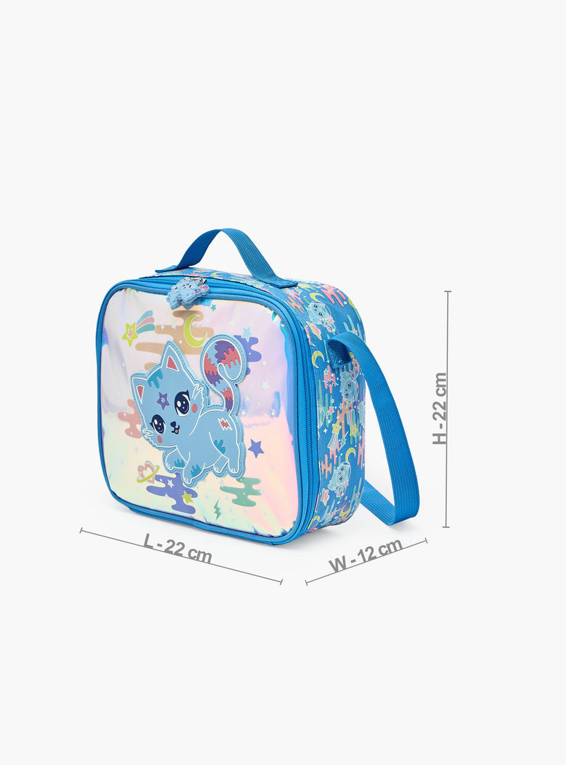 Cat Print Lunch Bag for Girls 5-8 Years with Insulation-school-lunchessentials-lunchbags-image-6