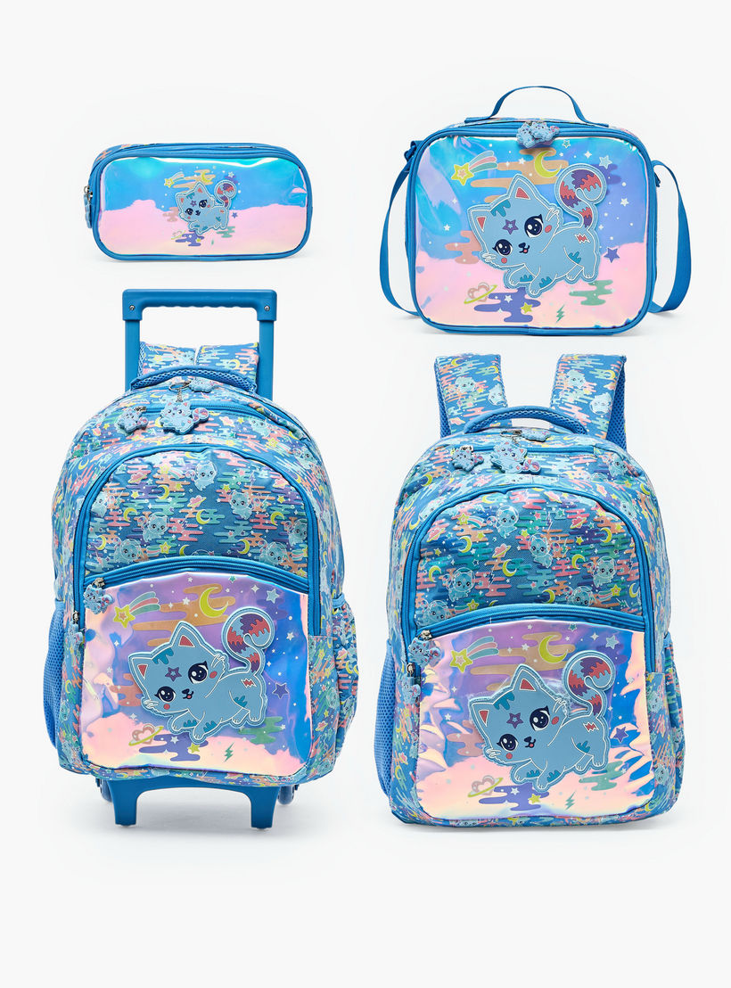 Cat Print Lunch Bag for Girls 5-8 Years with Insulation-school-lunchessentials-lunchbags-image-8