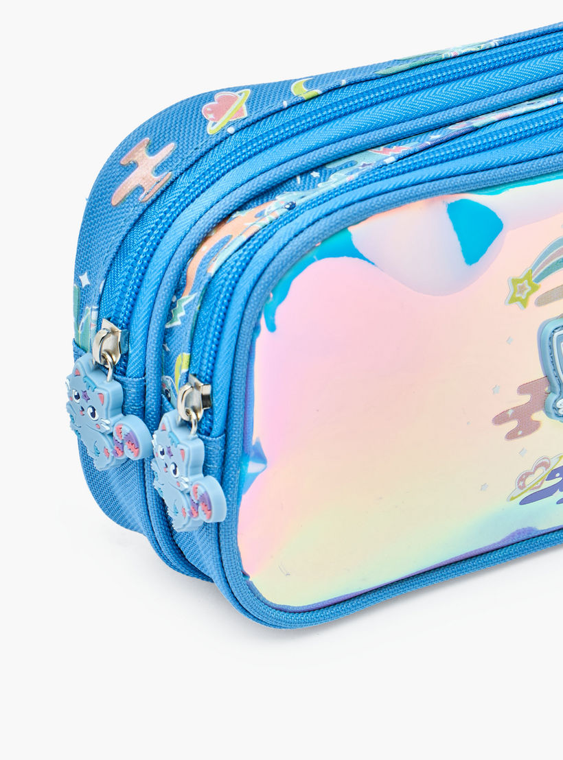 Cat Accent Pencil Pouch with 2 Compartments-school-stationery-pencilcases-image-5