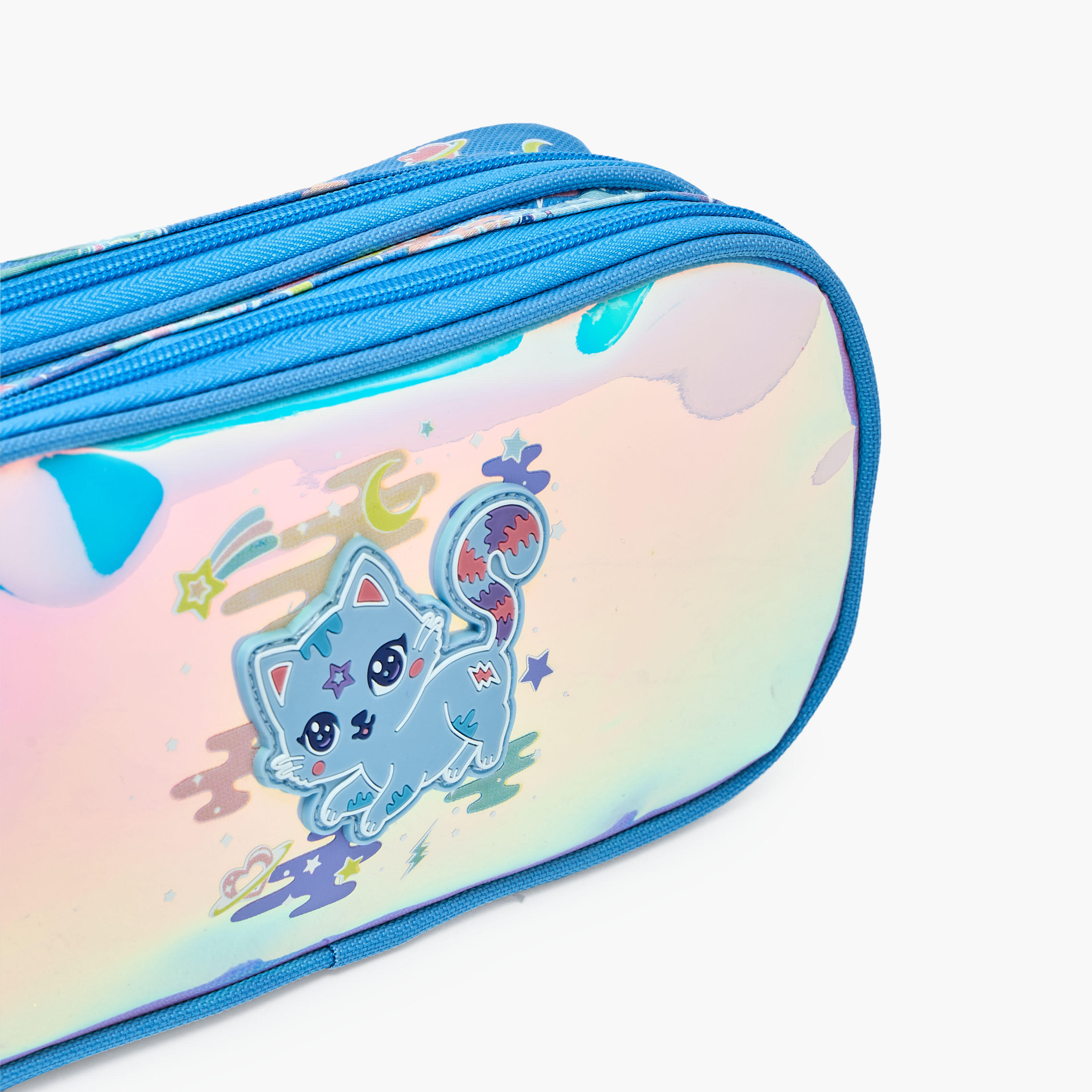 Cat Accent Pencil Pouch with 2 Compartments-school-stationery-pencilcases-image-6