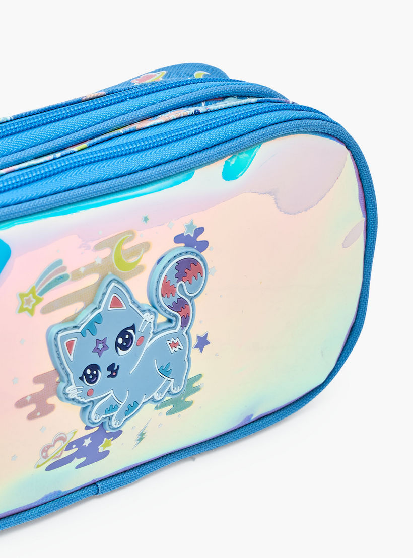 Cat Accent Pencil Pouch with 2 Compartments-school-stationery-pencilcases-image-6