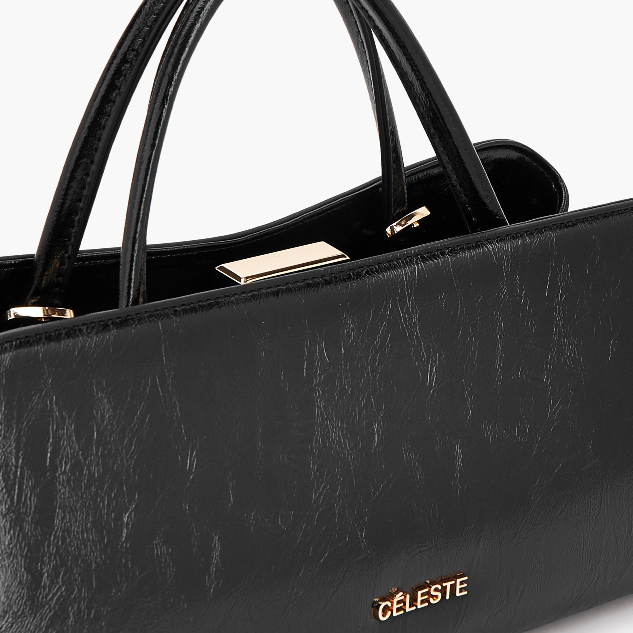 Celeste Textured Tote Bag with Double Handle-women-bagsandwallets-handbags-image-4