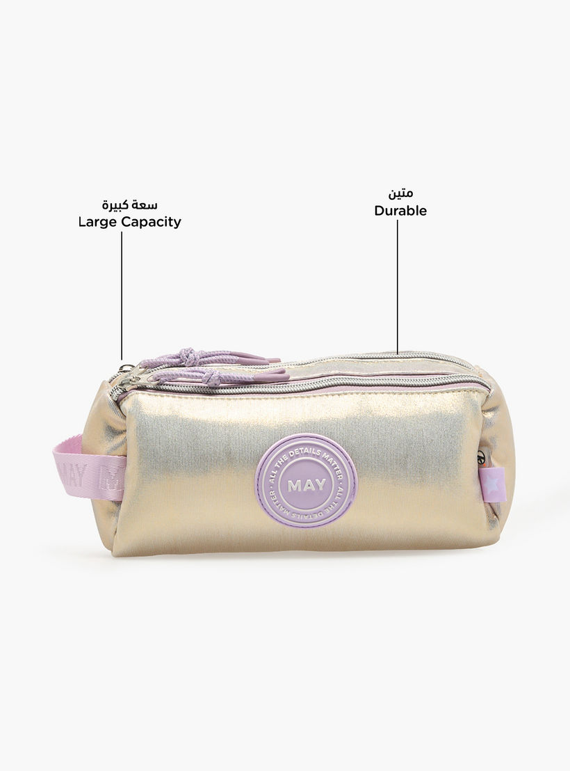 Mayfair Iridescent Pencil Pouch with 3 Compartments-school-stationery-pencilcases-image-2