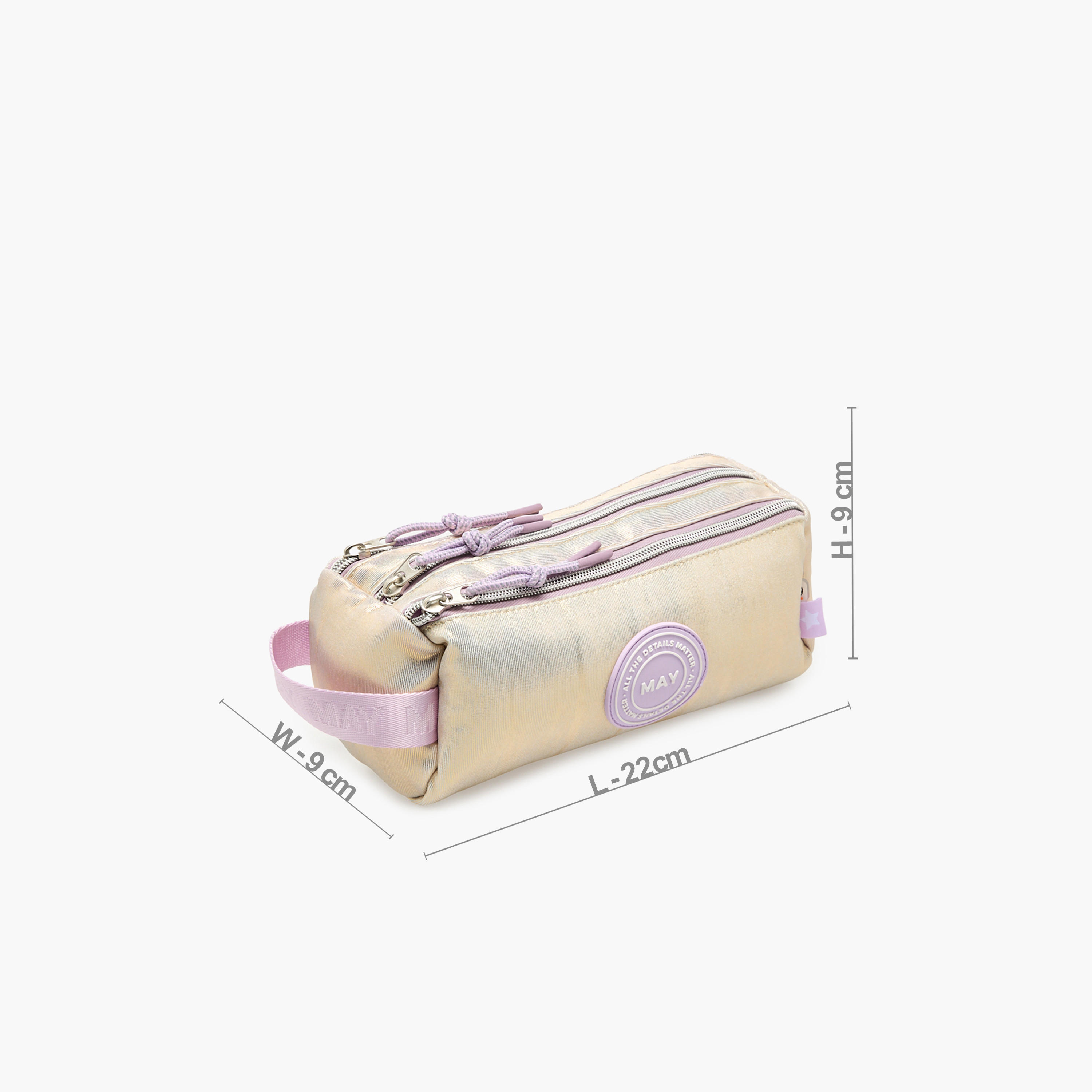 Mayfair Iridescent Pencil Pouch with 3 Compartments-school-stationery-pencilcases-image-3
