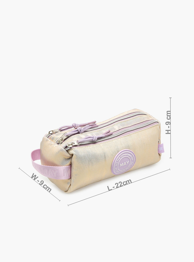 Mayfair Iridescent Pencil Pouch with 3 Compartments-school-stationery-pencilcases-image-3