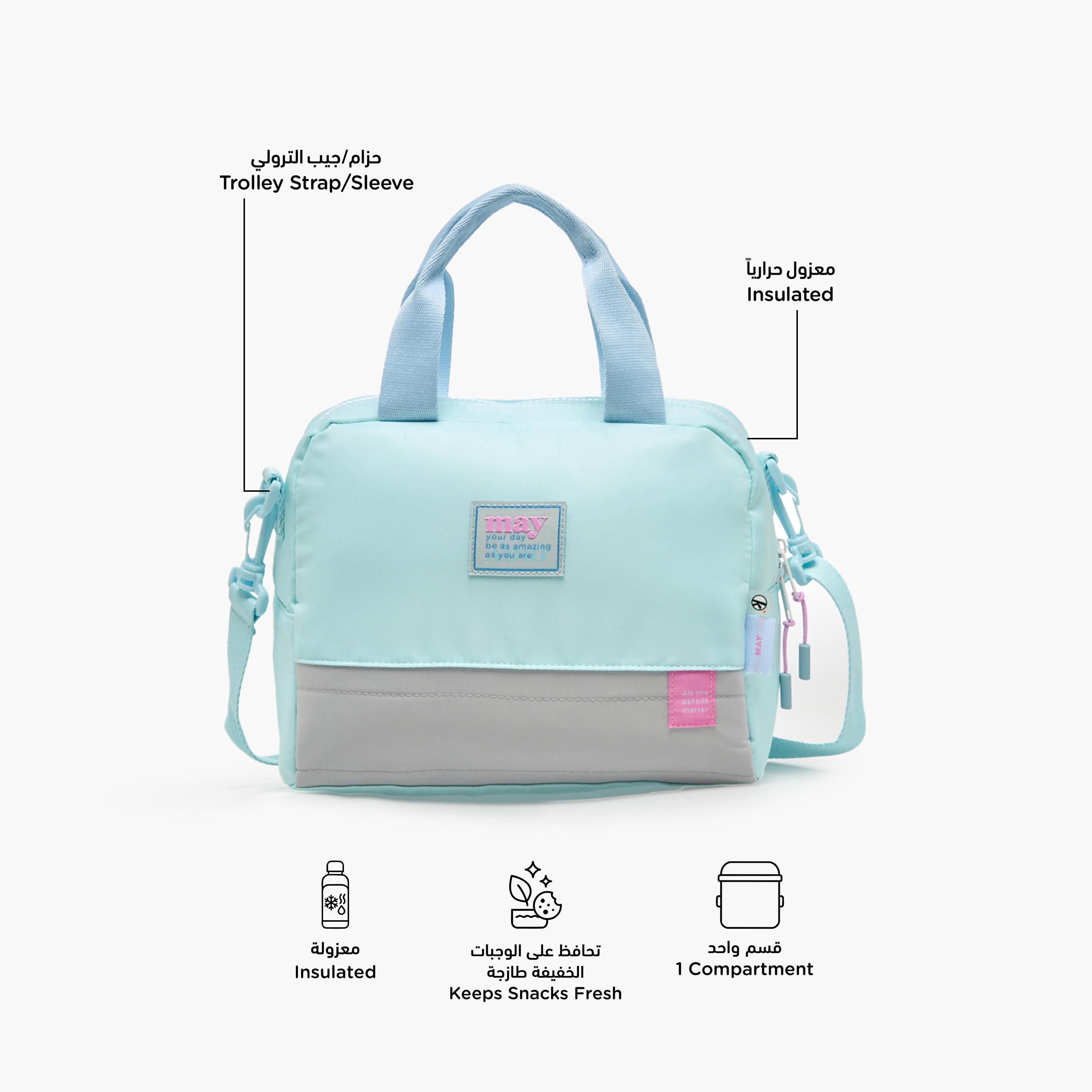 Mayfair Colourblock Lunch Bag for Girls 8-13 Years with Insulation-school-lunchessentials-lunchbags-image-2
