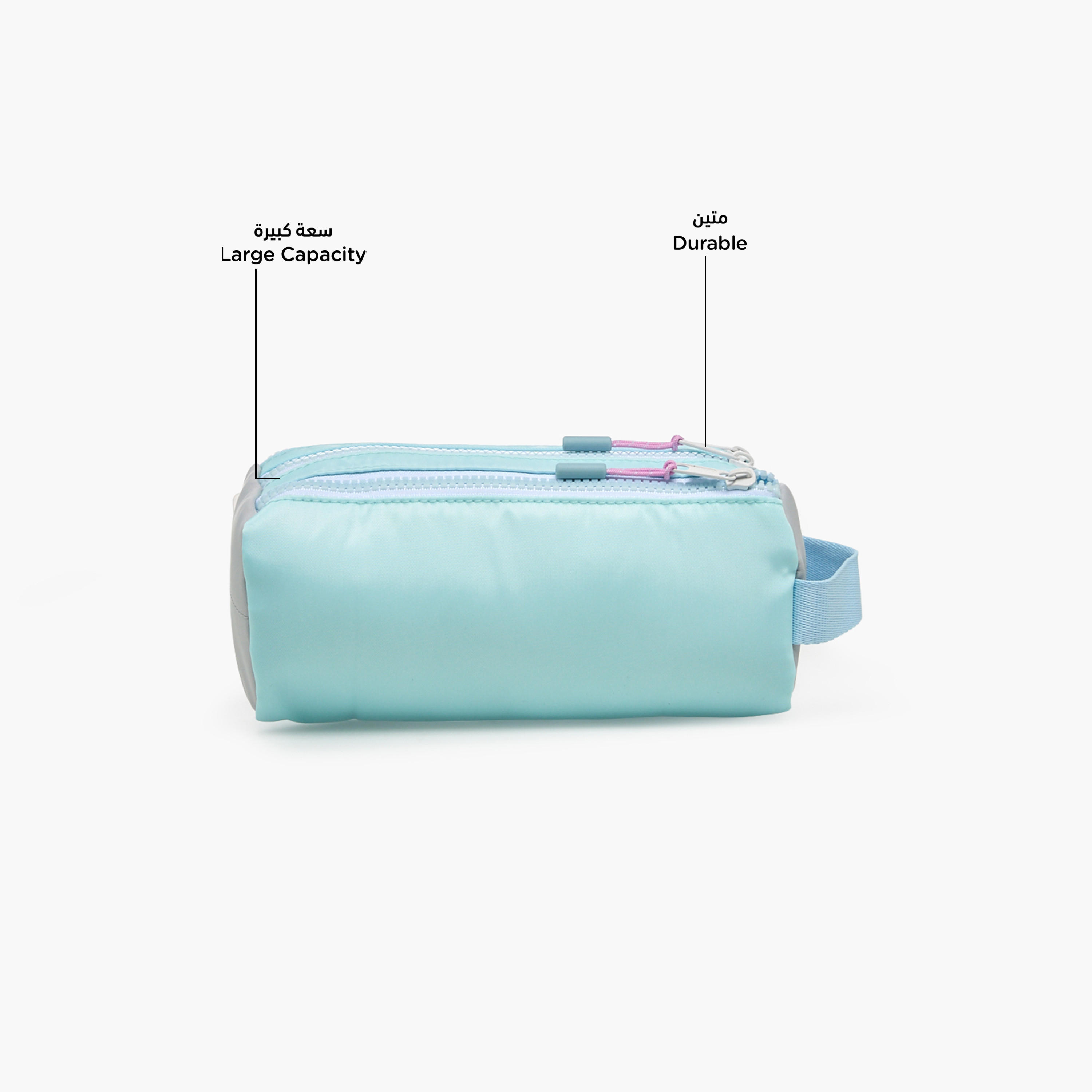 Mayfair Solid Pencil Case with 3 Compartments-school-stationery-pencilcases-image-2