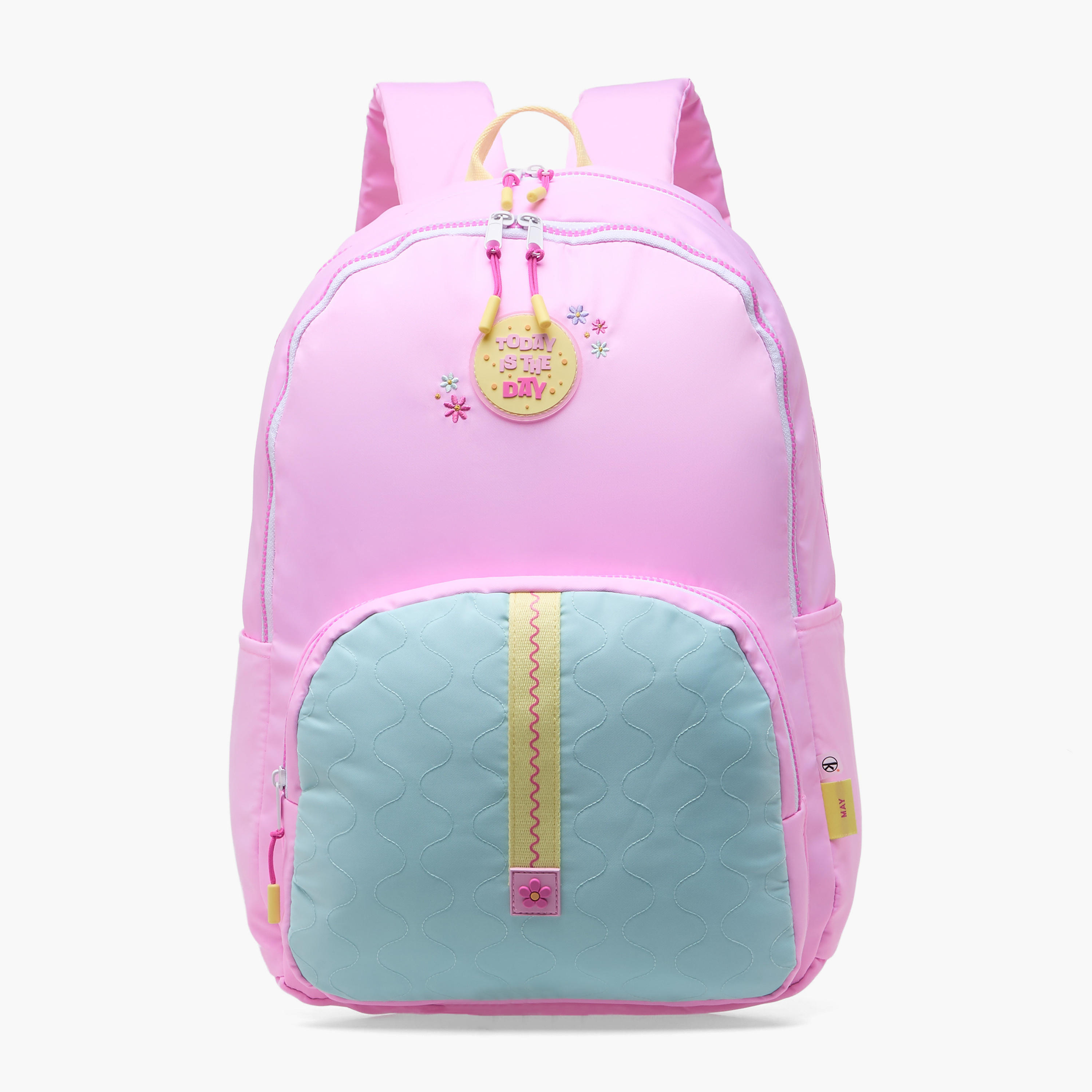شنطة ظهر بزخارف شعار للبنات بعمر 8 إلى 13 سنة مع جيب لقارورة الماء من مايفير - 17 بوصة-school-bagsandbackpacks-backpacks-image-1