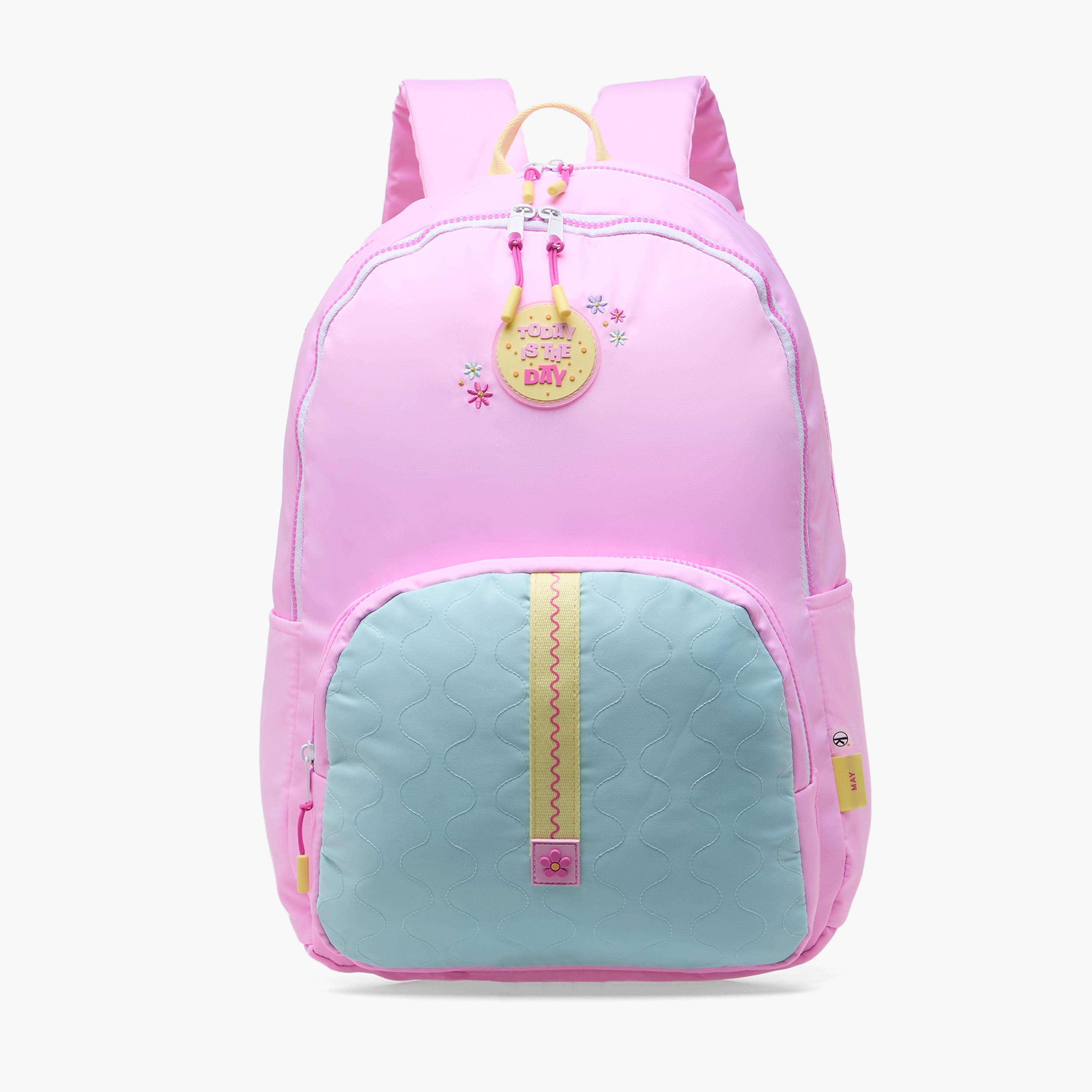 شنطة ظهر بزخارف شعار للبنات بعمر 8 إلى 13 سنة مع جيب لقارورة الماء من مايفير - 17 بوصة-school-bagsandbackpacks-backpacks-image-1