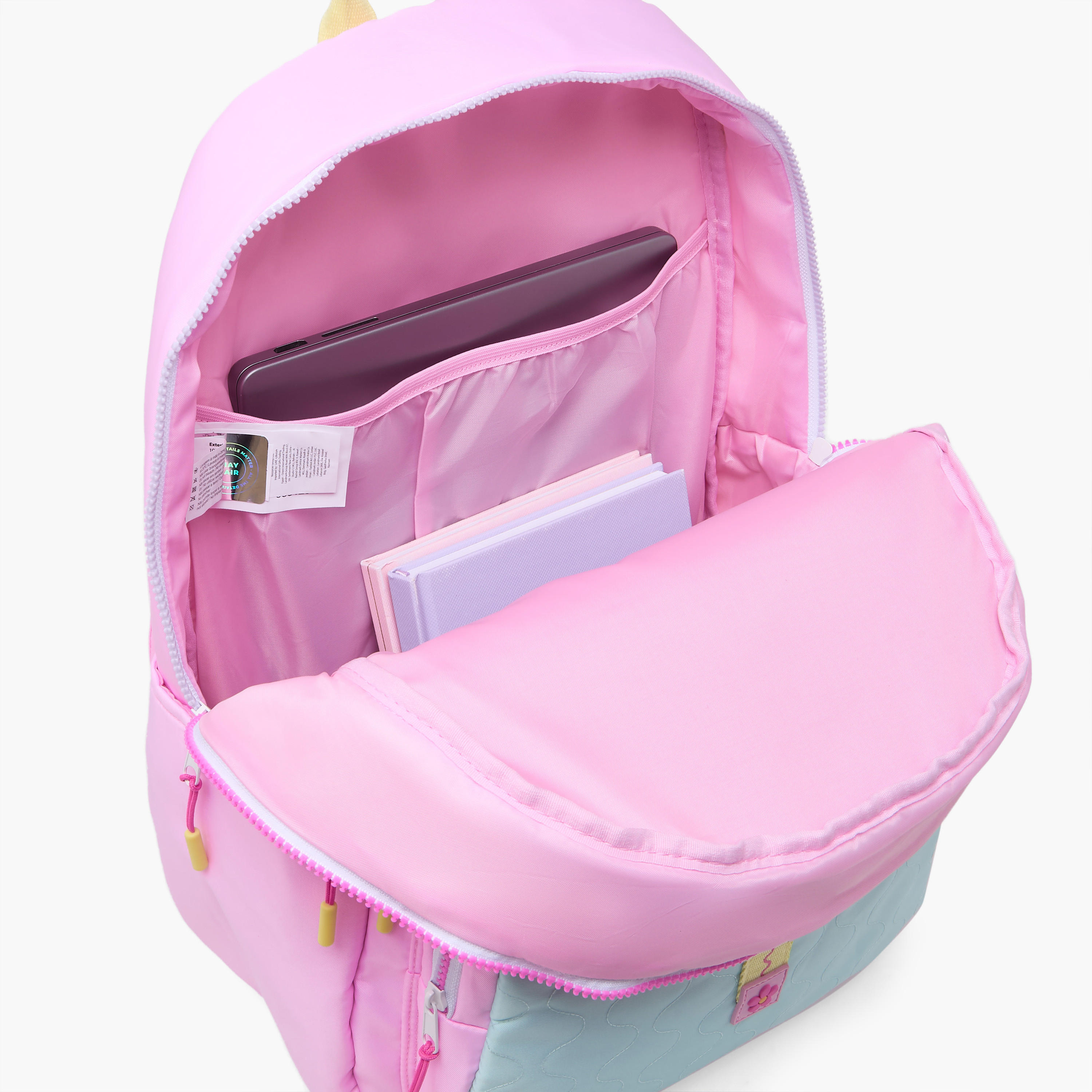 شنطة ظهر بزخارف شعار للبنات بعمر 8 إلى 13 سنة مع جيب لقارورة الماء من مايفير - 17 بوصة-school-bagsandbackpacks-backpacks-image-4