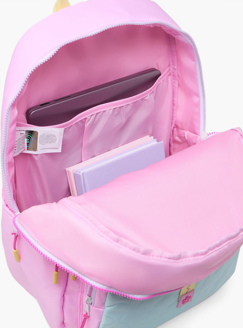 شنطة ظهر بزخارف شعار للبنات بعمر 8 إلى 13 سنة مع جيب لقارورة الماء من مايفير - 17 بوصة-school-bagsandbackpacks-backpacks-image-4