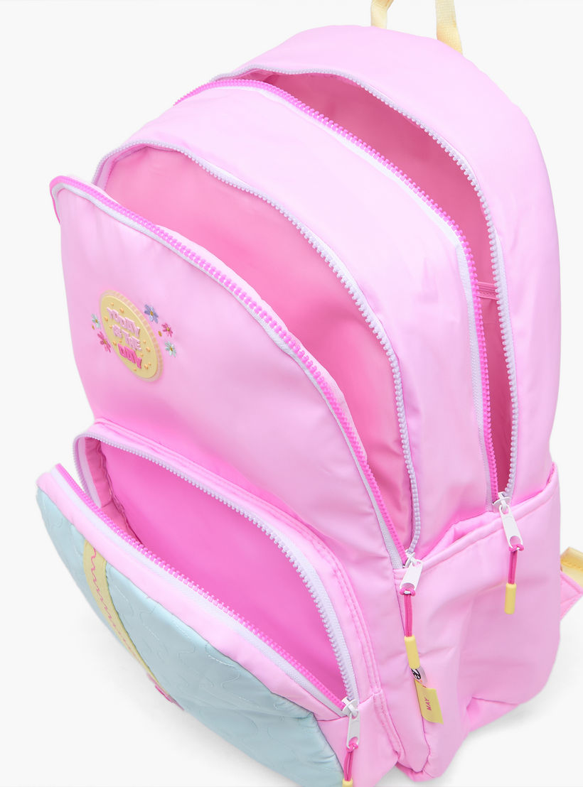 شنطة ظهر بزخارف شعار للبنات بعمر 8 إلى 13 سنة مع جيب لقارورة الماء من مايفير - 17 بوصة-school-bagsandbackpacks-backpacks-image-5