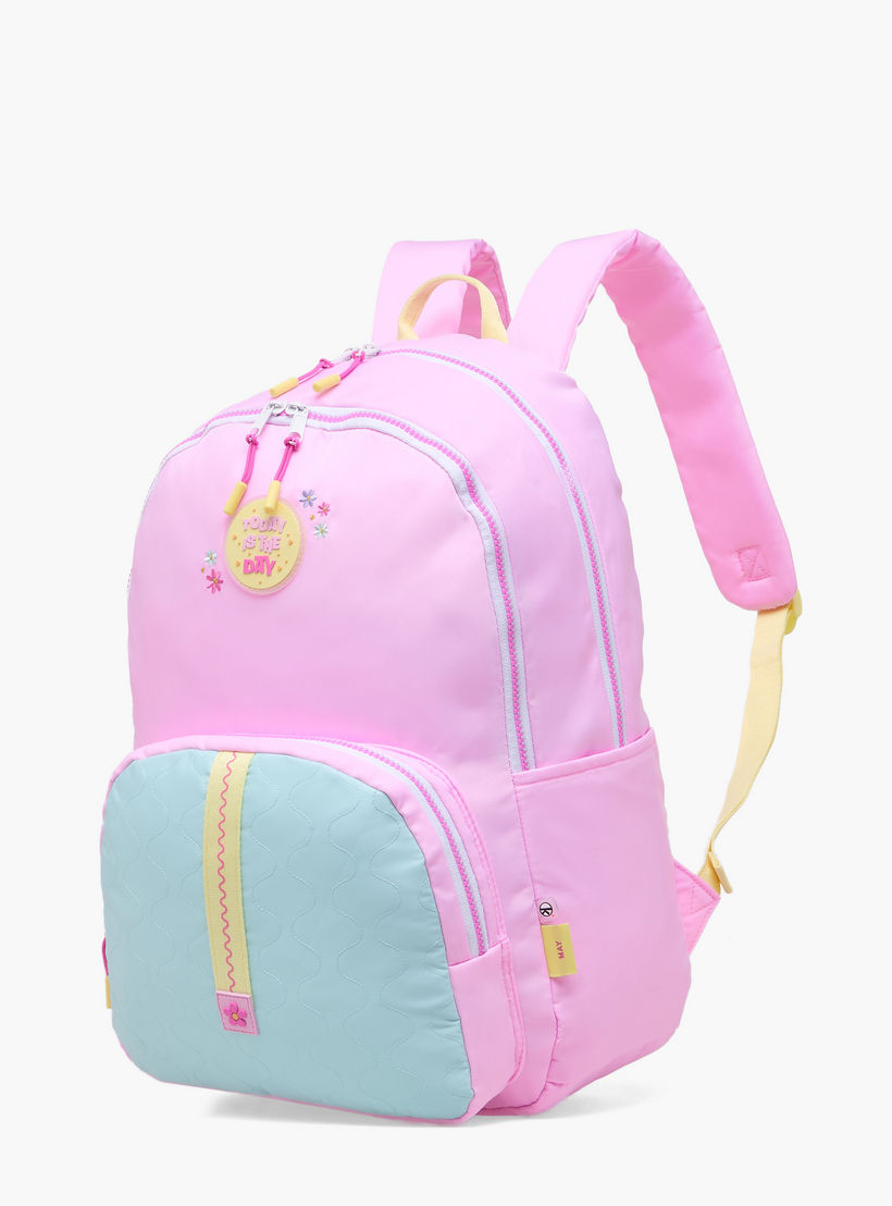 شنطة ظهر بزخارف شعار للبنات بعمر 8 إلى 13 سنة مع جيب لقارورة الماء من مايفير - 17 بوصة-school-bagsandbackpacks-backpacks-image-6