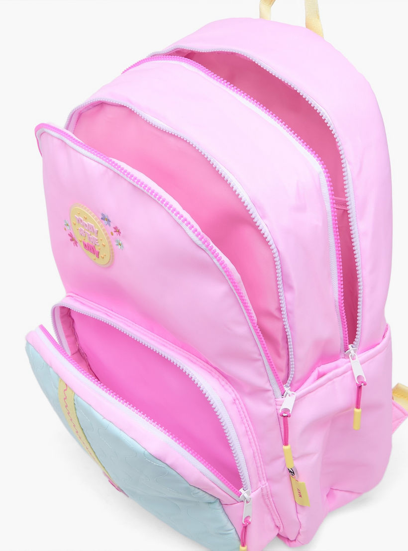 شنطة ظهر بزخارف شعار للبنات بعمر 8 إلى 13 سنة مع جيب لقارورة الماء من مايفير - 17 بوصة-school-bagsandbackpacks-backpacks-image-7