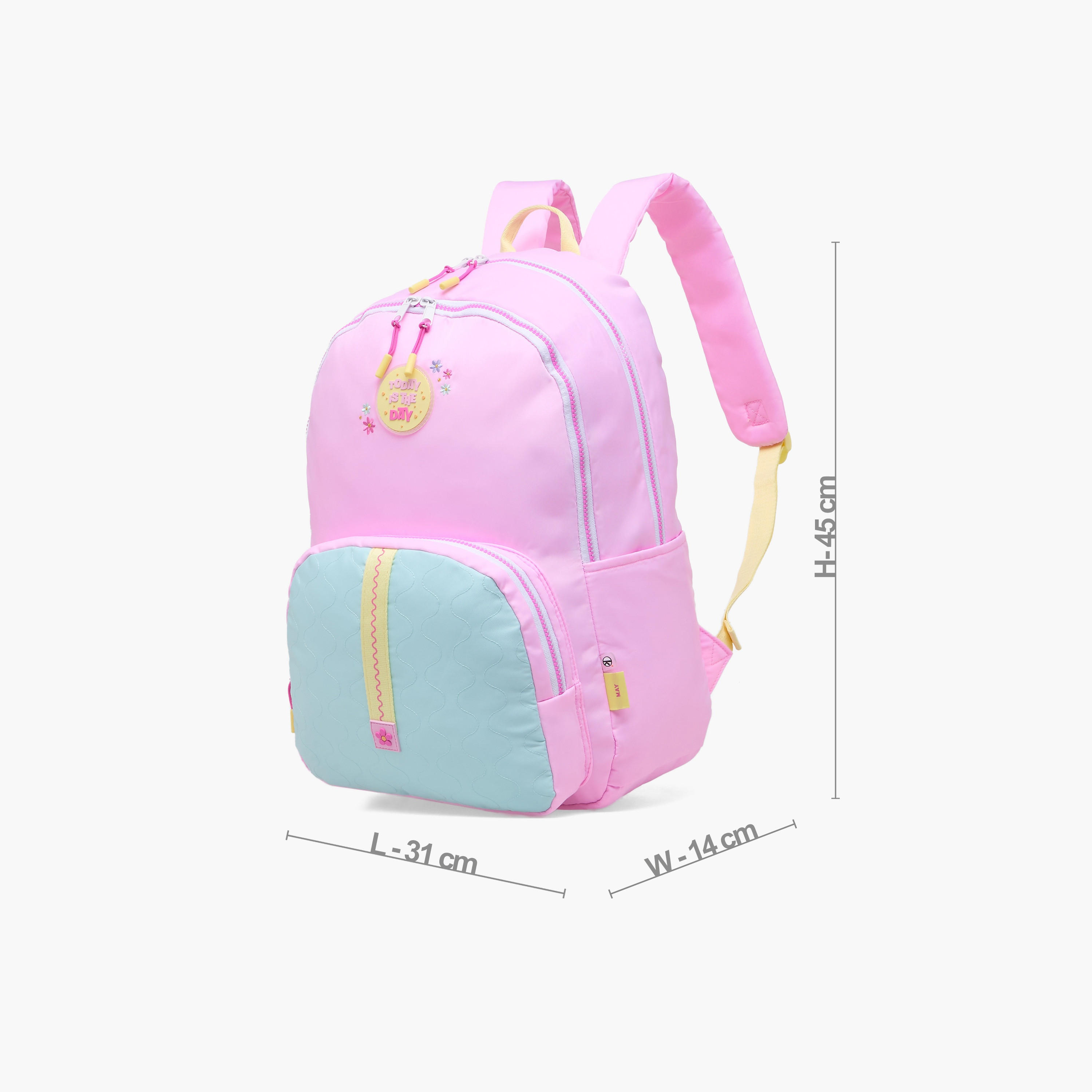 شنطة ظهر بزخارف شعار للبنات بعمر 8 إلى 13 سنة مع جيب لقارورة الماء من مايفير - 17 بوصة-school-bagsandbackpacks-backpacks-image-8