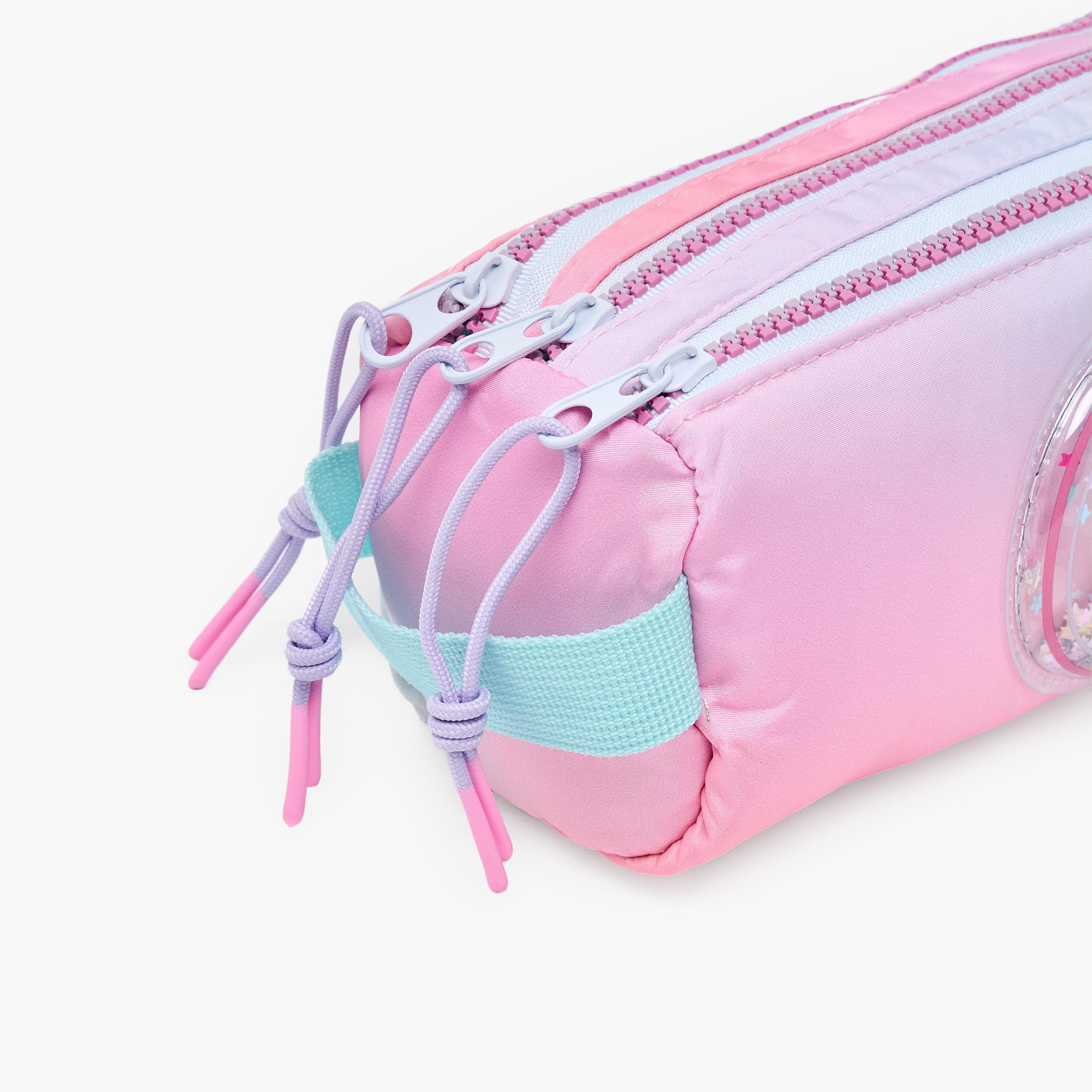 Mayfair Unicorn Ombre Pencil Pouch with 3 Compartments-school-stationery-pencilcases-image-6