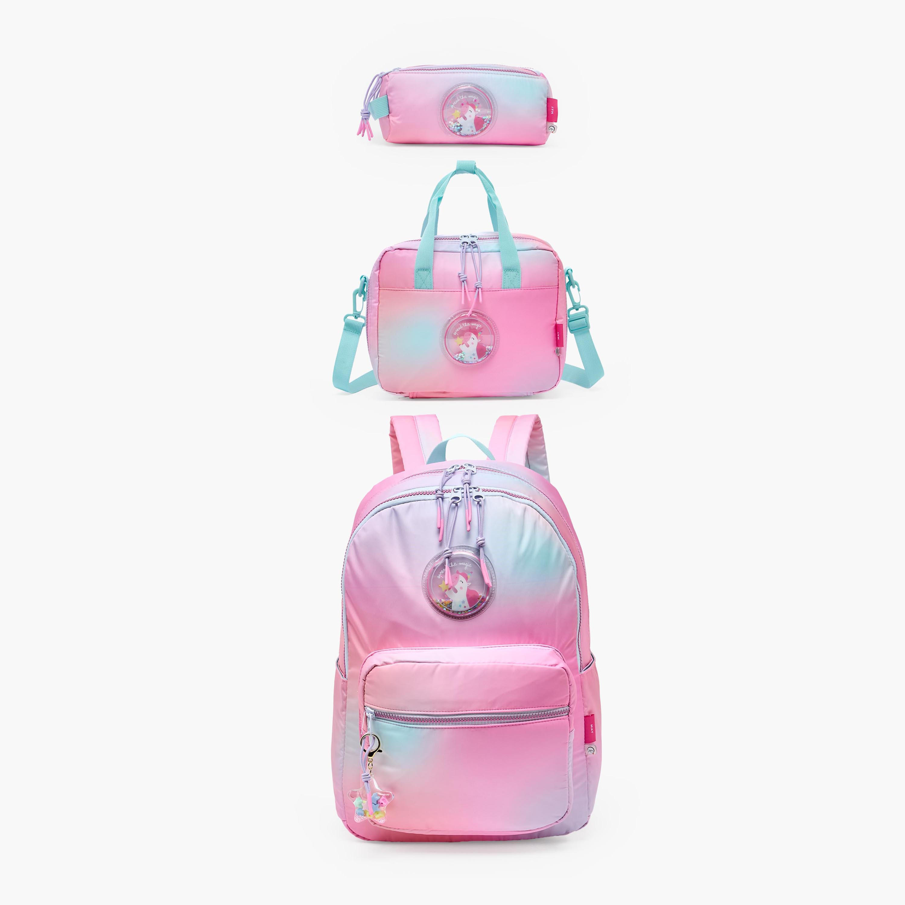 Mayfair Unicorn Ombre Pencil Pouch with 3 Compartments-school-stationery-pencilcases-image-8