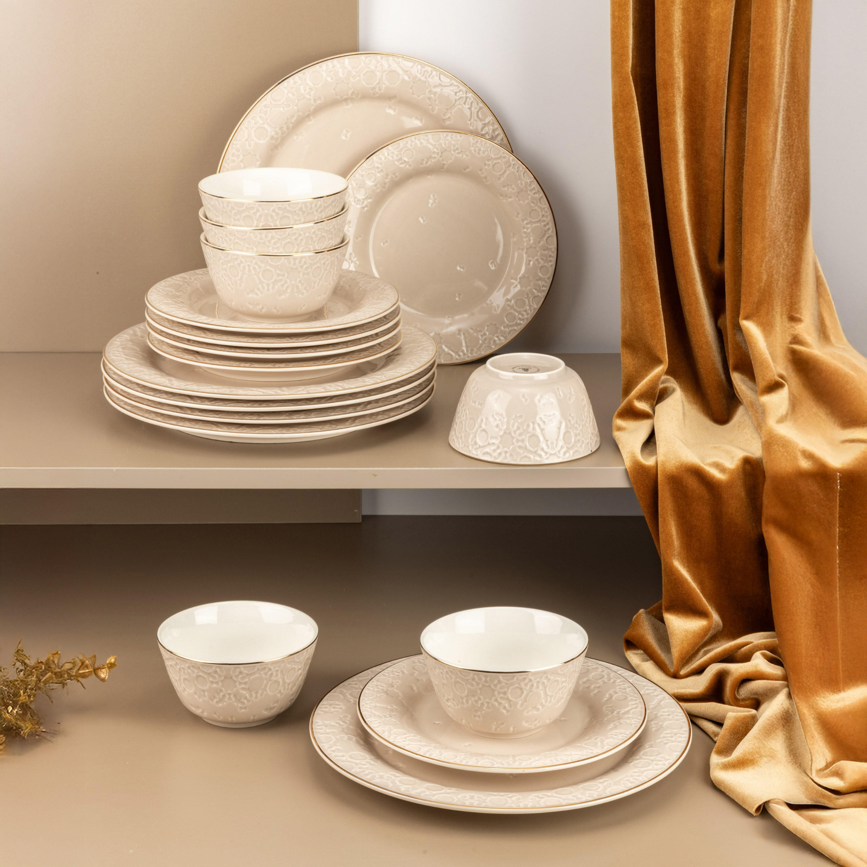 Embossed Dinnerware 18-Piece Set-household-dining-dinnerware-dinnersets-image-1