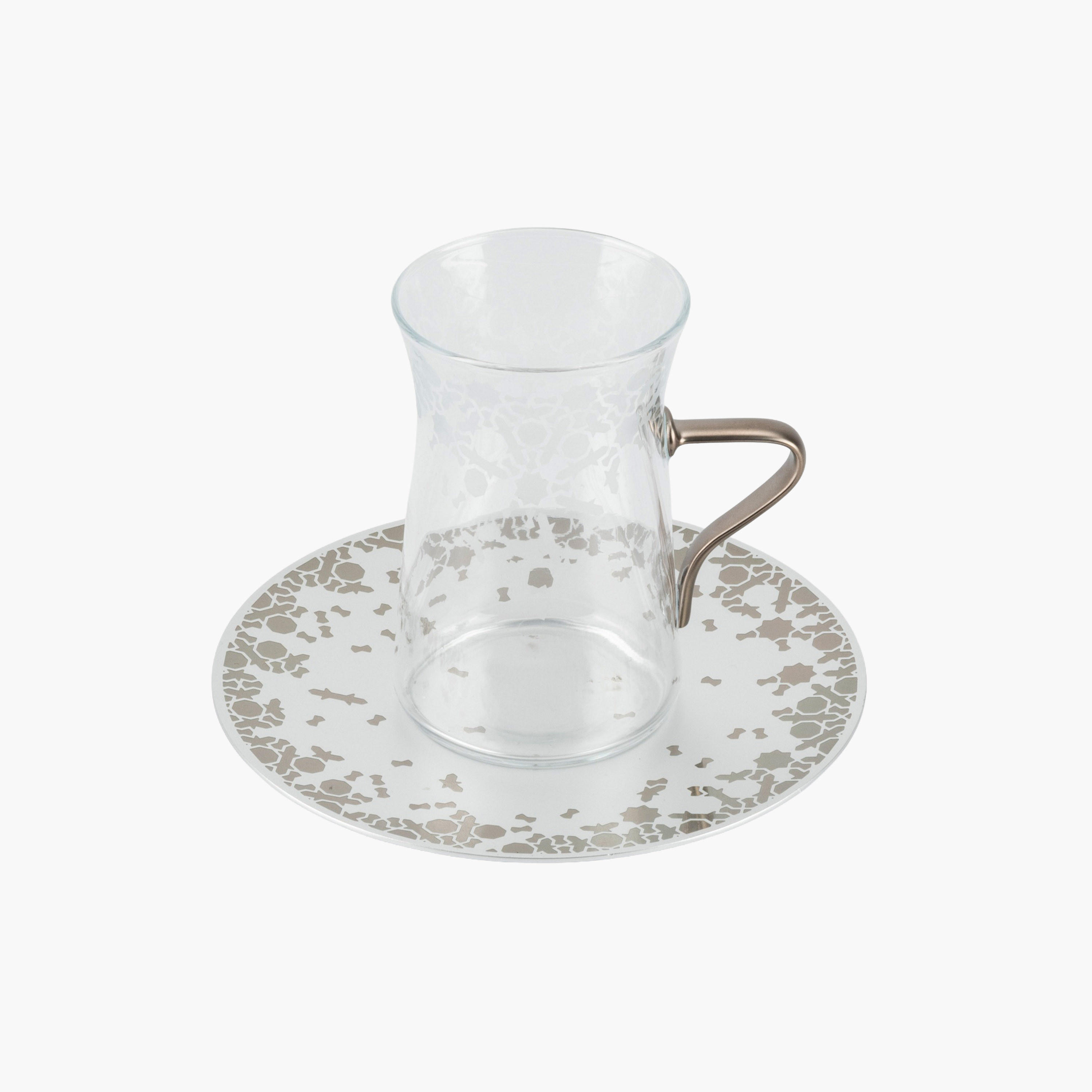 Patterned Glass Tea Cup Set-household-dining-teaandcoffee-teaandcoffeesets-image-1