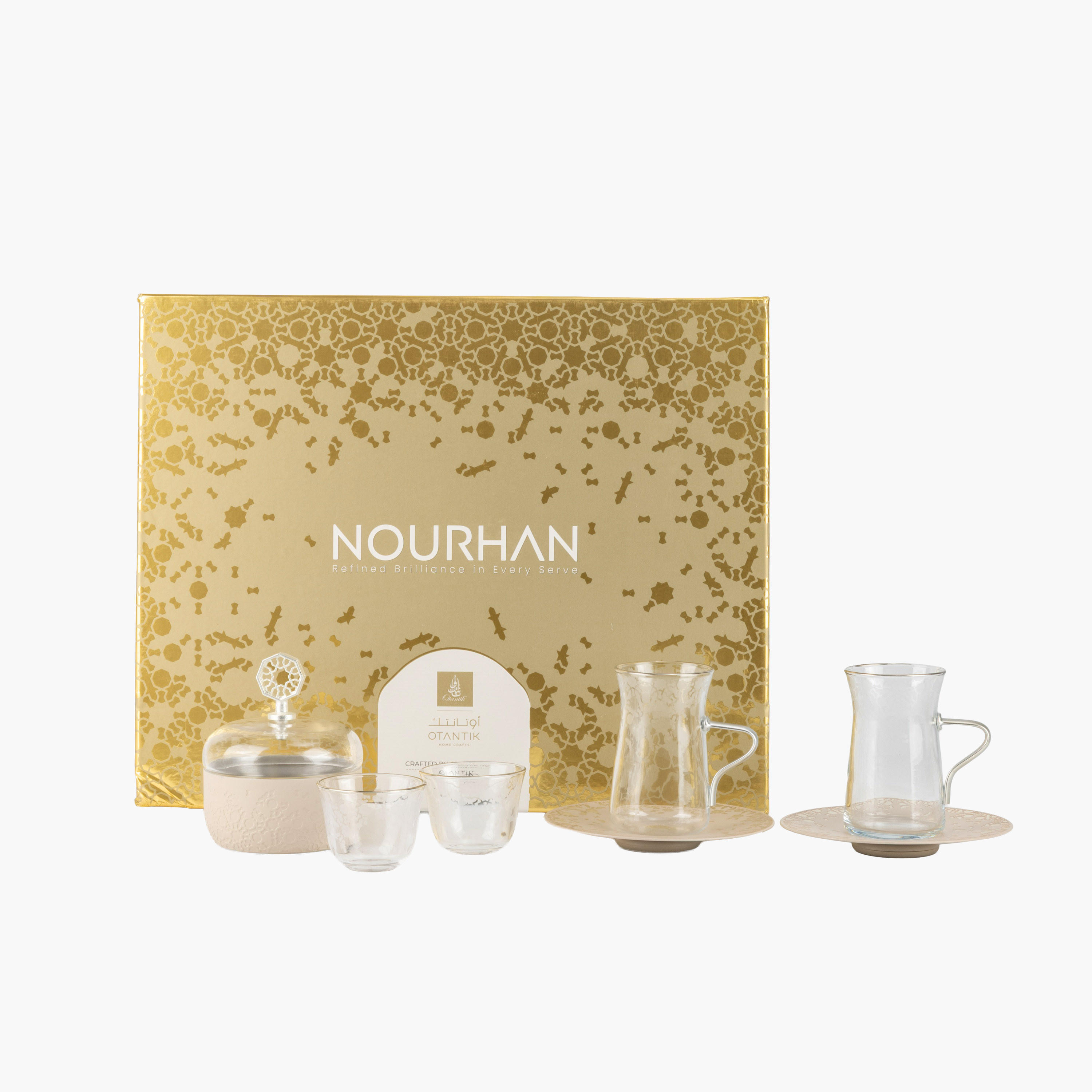 Patterned Glass Tea Cup Set-household-dining-teaandcoffee-teaandcoffeesets-image-1
