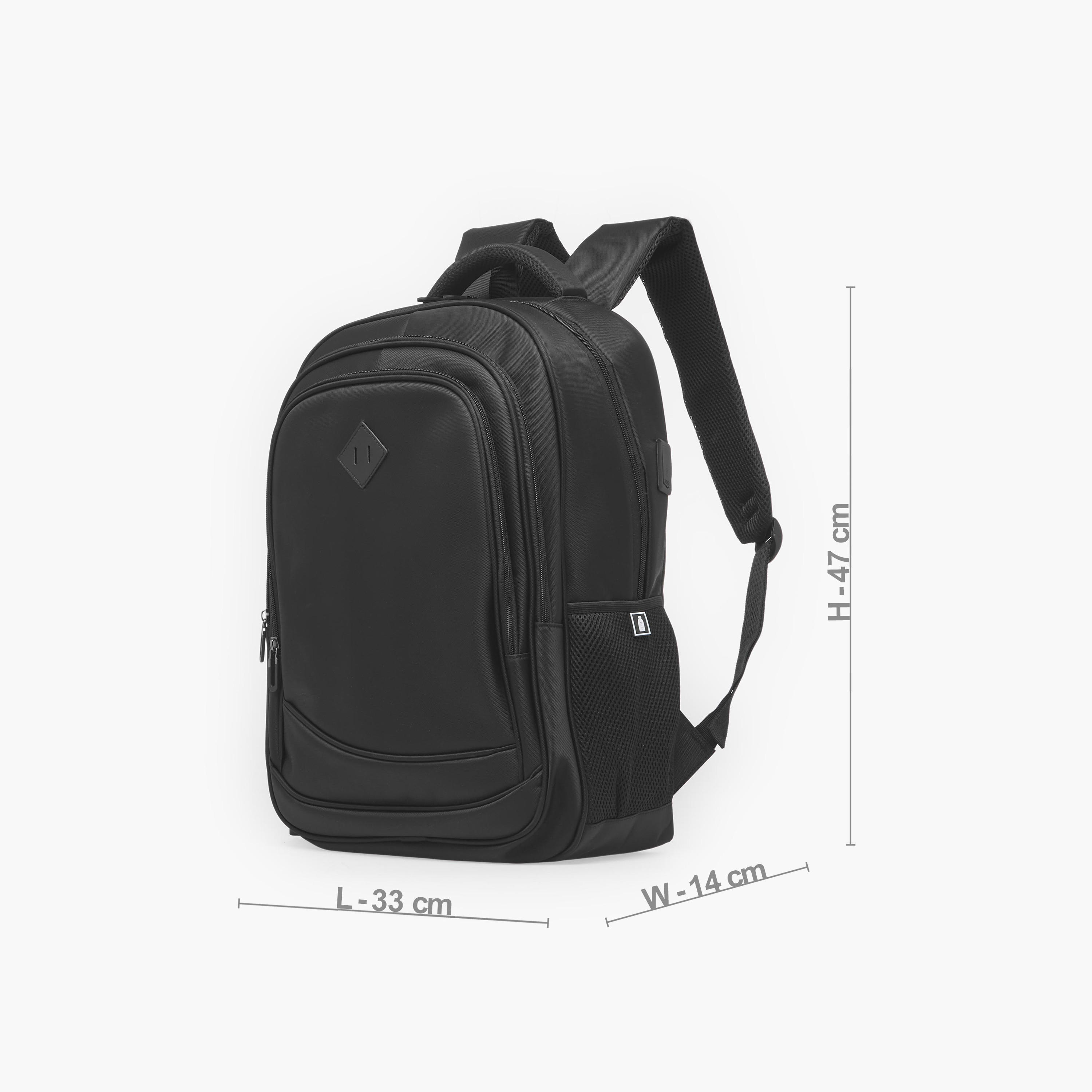 Solid Backpack for Boys 8-13 Years with Padded Straps - 18 inches-school-bagsandbackpacks-backpacks-image-7