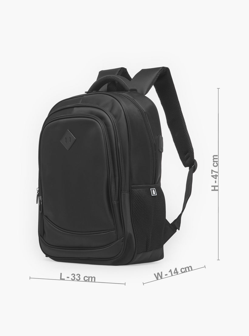 Solid Backpack for Boys 8-13 Years with Padded Straps - 18 inches-school-bagsandbackpacks-backpacks-image-7