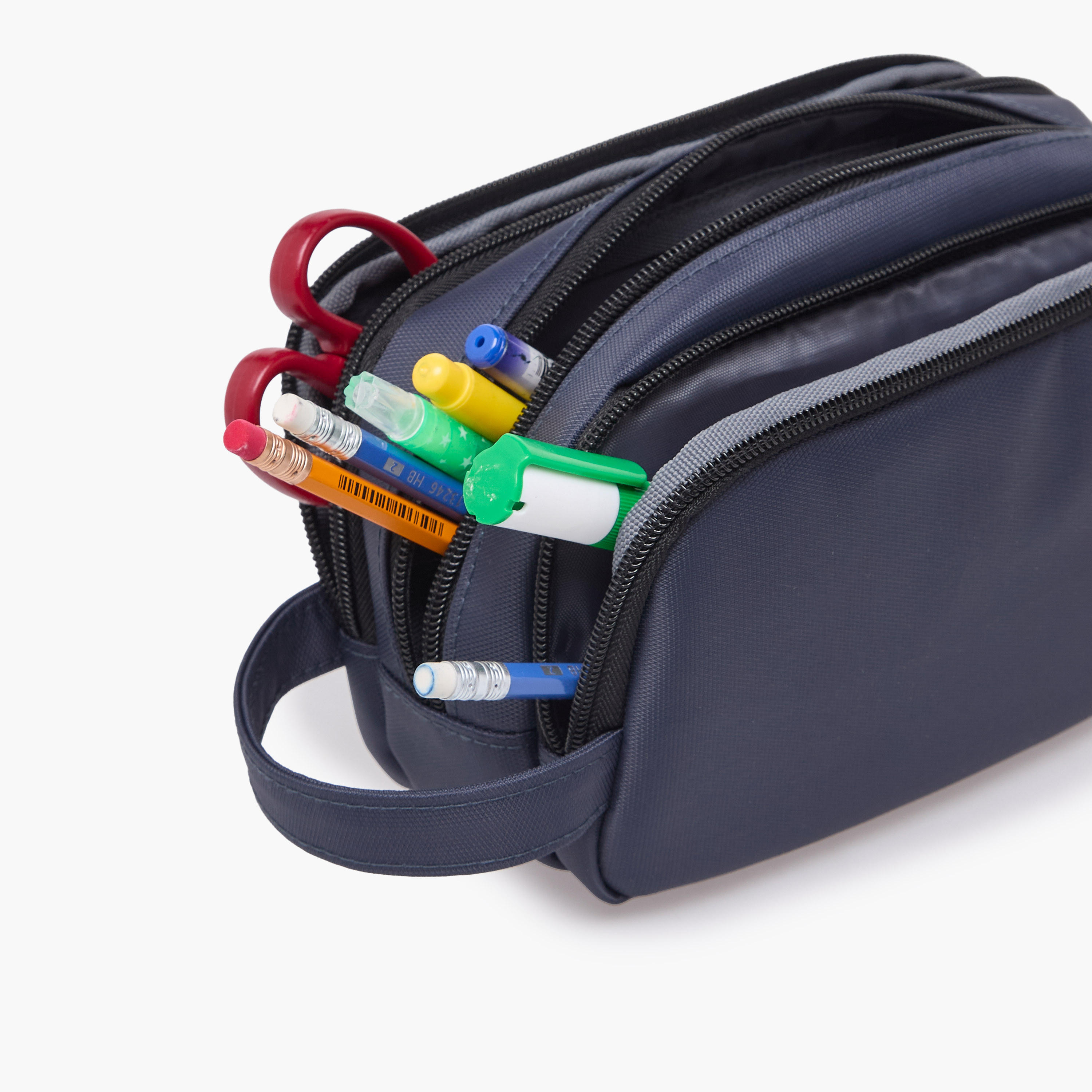 Solid Pencil Pouch with 3 Compartments-school-stationery-pencilcases-image-6
