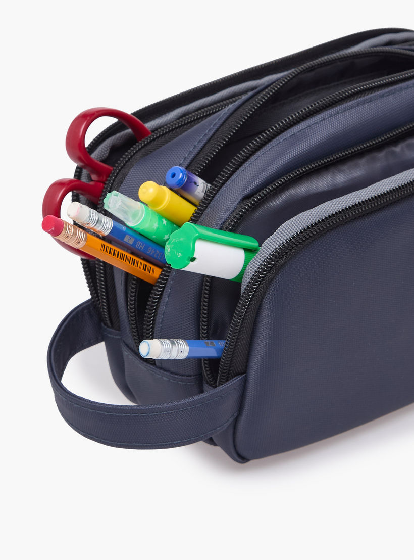 Solid Pencil Pouch with 3 Compartments-school-stationery-pencilcases-image-6