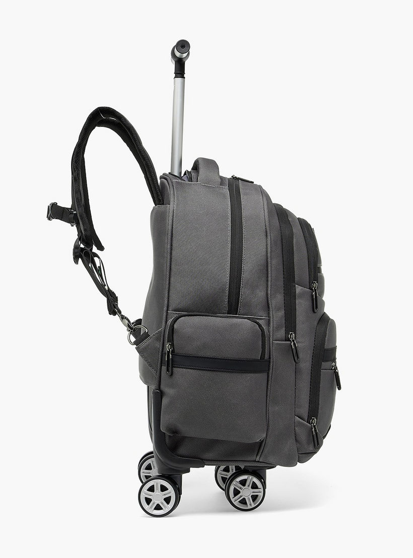 Solid Trolley Backpack for Boys 8-13 Years with Retractable Handle - 18 inches-school-bagsandbackpacks-trolleybags-image-10