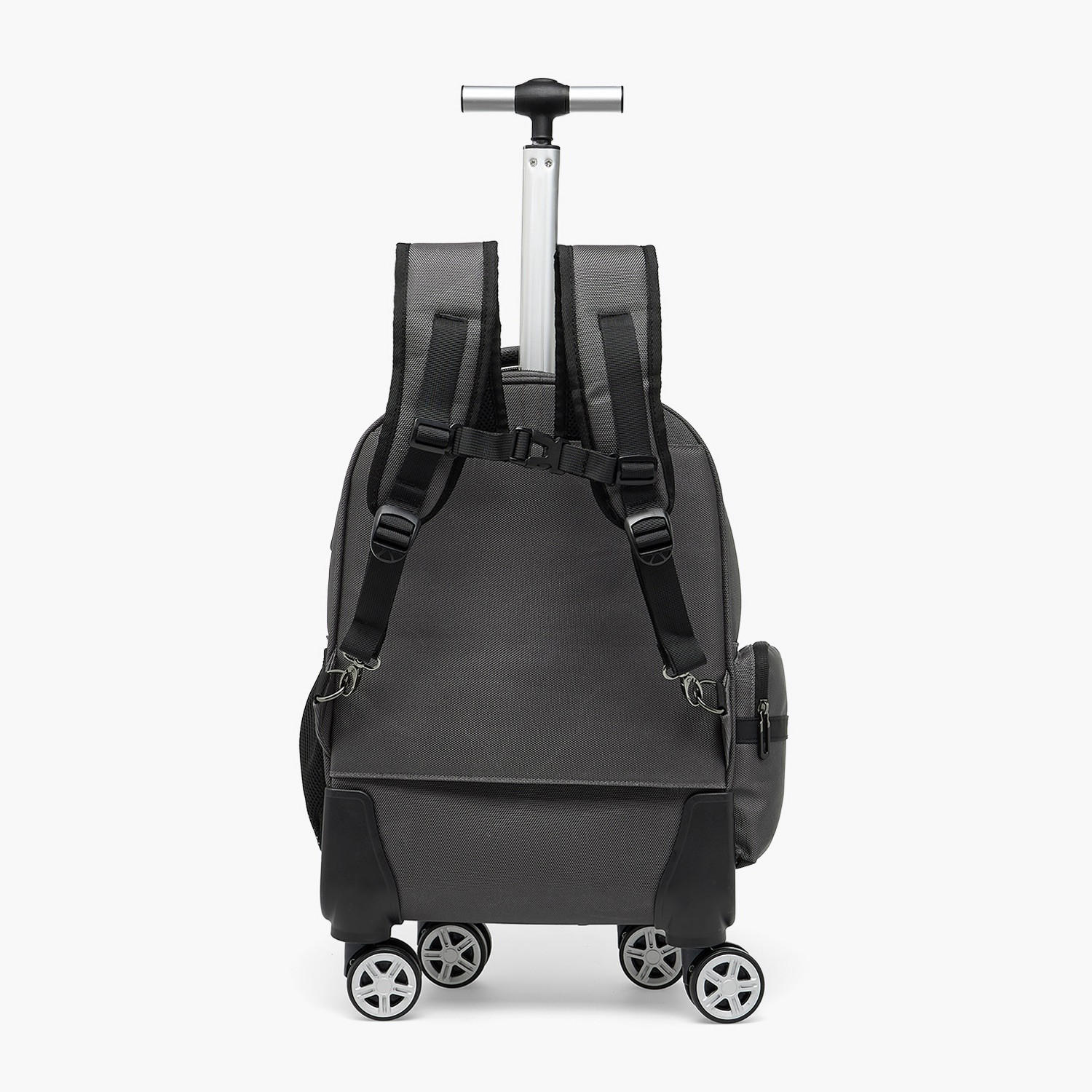 Solid Trolley Backpack for Boys 8-13 Years with Retractable Handle - 18 inches-school-bagsandbackpacks-trolleybags-image-10