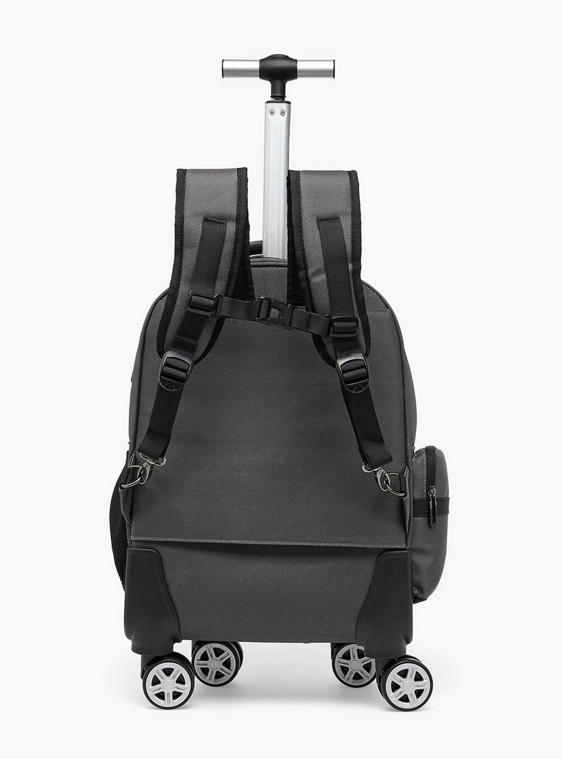 Solid Trolley Backpack for Boys 8-13 Years with Retractable Handle - 18 inches-school-bagsandbackpacks-trolleybags-image-11