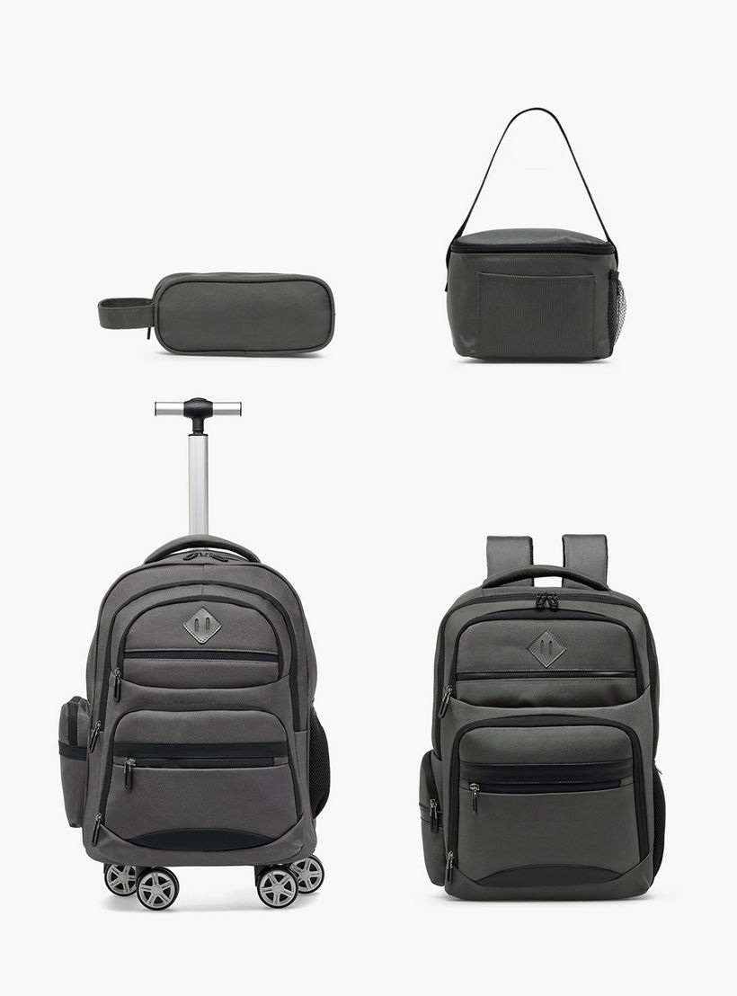 Solid Trolley Backpack for Boys 8-13 Years with Retractable Handle - 18 inches-school-bagsandbackpacks-trolleybags-image-14
