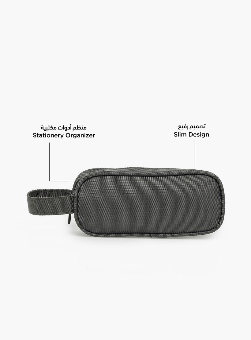 Solid Pencil Pouch with Zip Closure-school-stationery-pencilcases-image-2