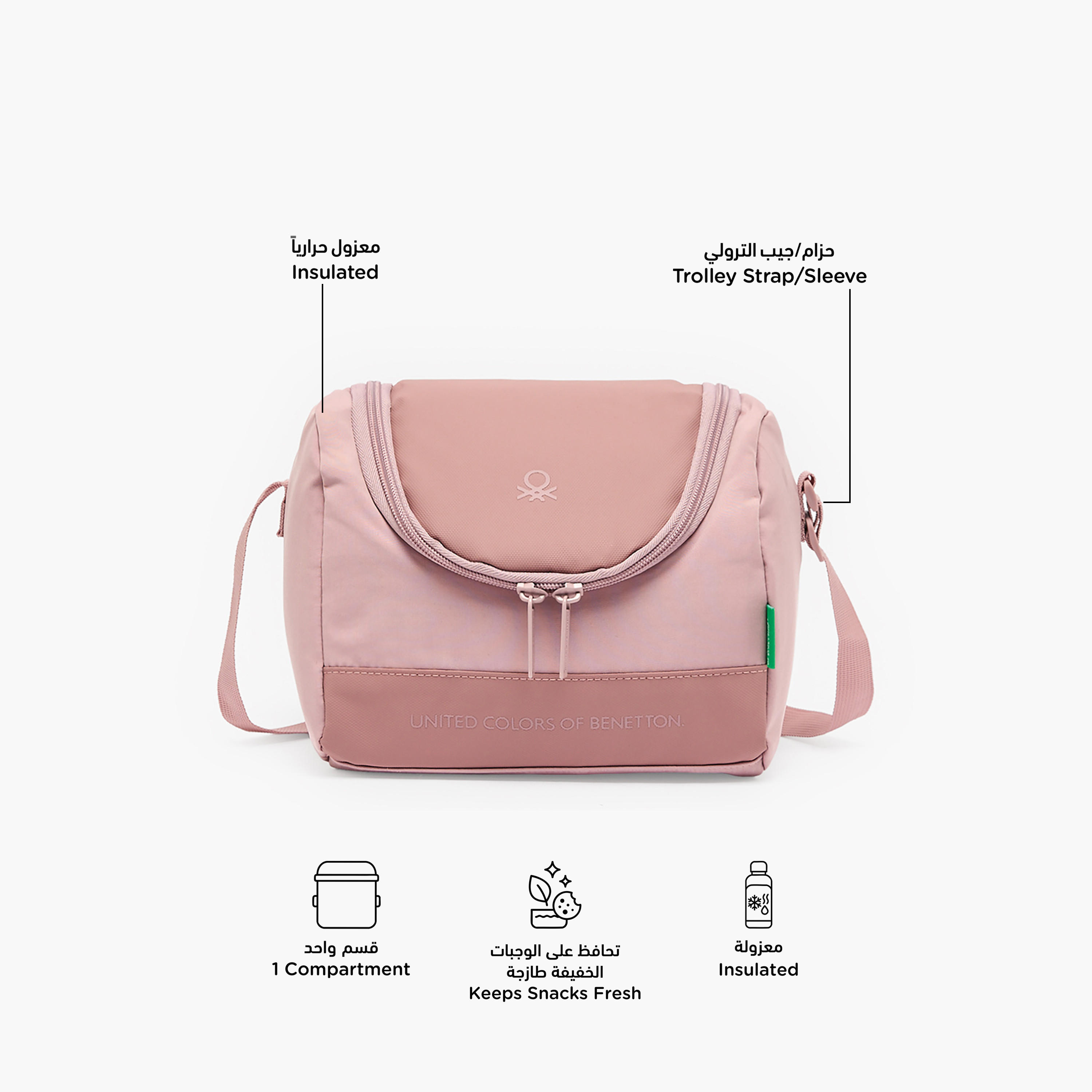 United Colors of Benetton Lunch Bag for Girls 8-13 Years with Adjustable Strap-school-lunchessentials-lunchbags-image-2