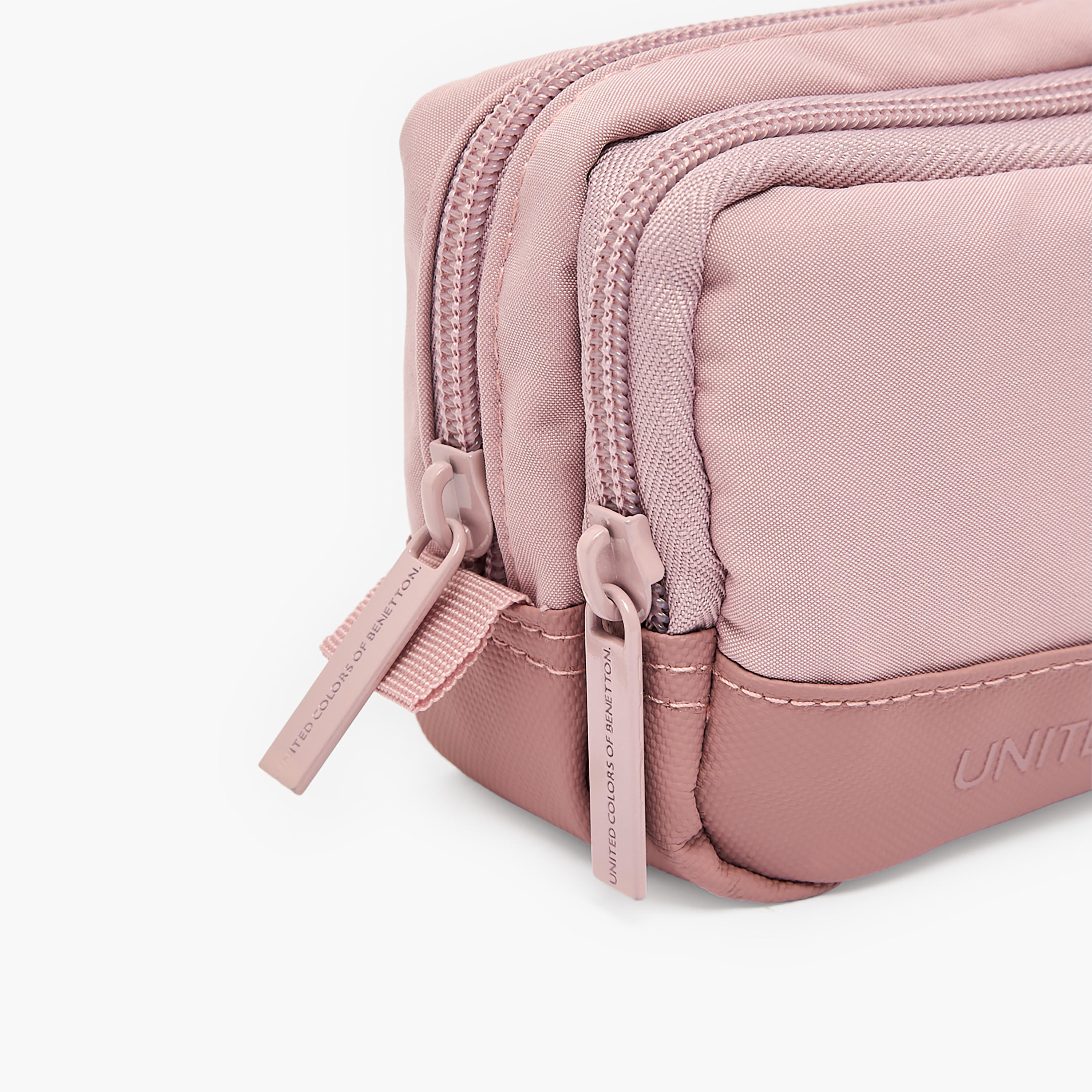 United Colors of Benetton Colourblock Pencil Pouch with 2 Compartments-school-stationery-pencilcases-image-4