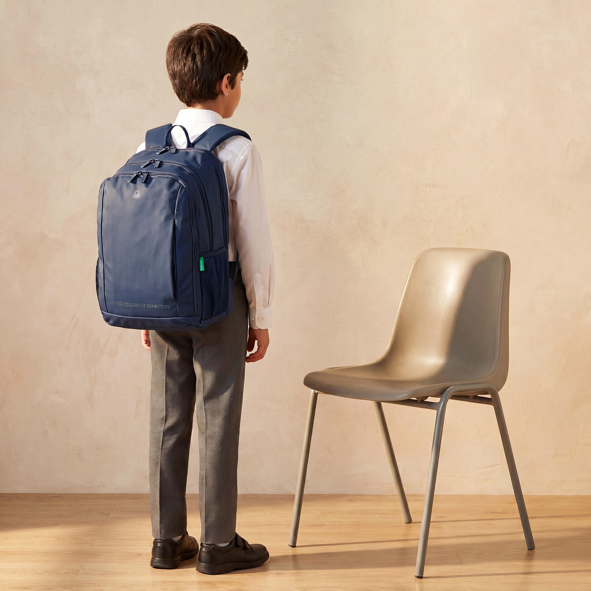 United Colors of Benetton Solid Backpack for Boys 8-13 Years with Adjustable Straps - 18 inches-school-bagsandbackpacks-backpacks-image-3