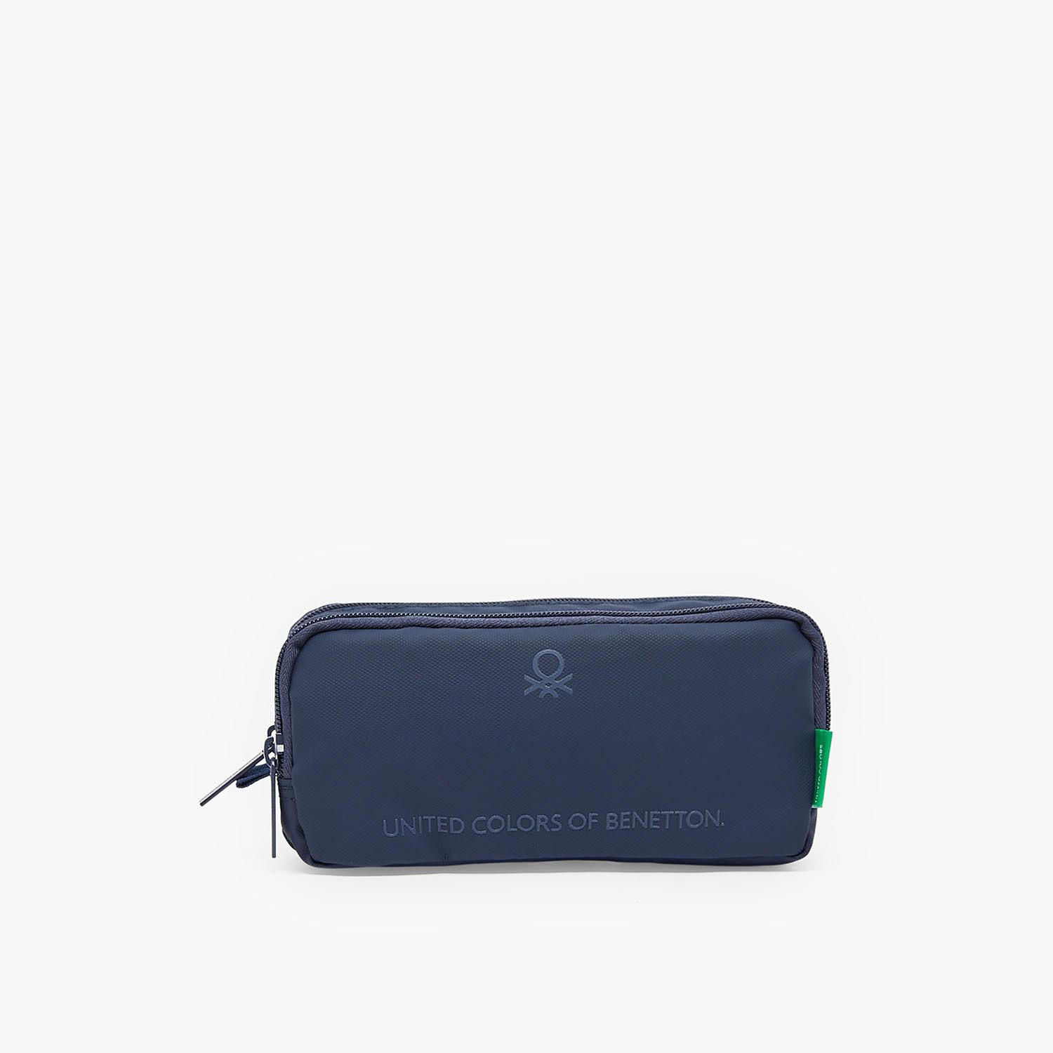 United Colors of Benetton Logo Print Pencil Pouch with 2 Compartments-school-stationery-pencilcases-image-1