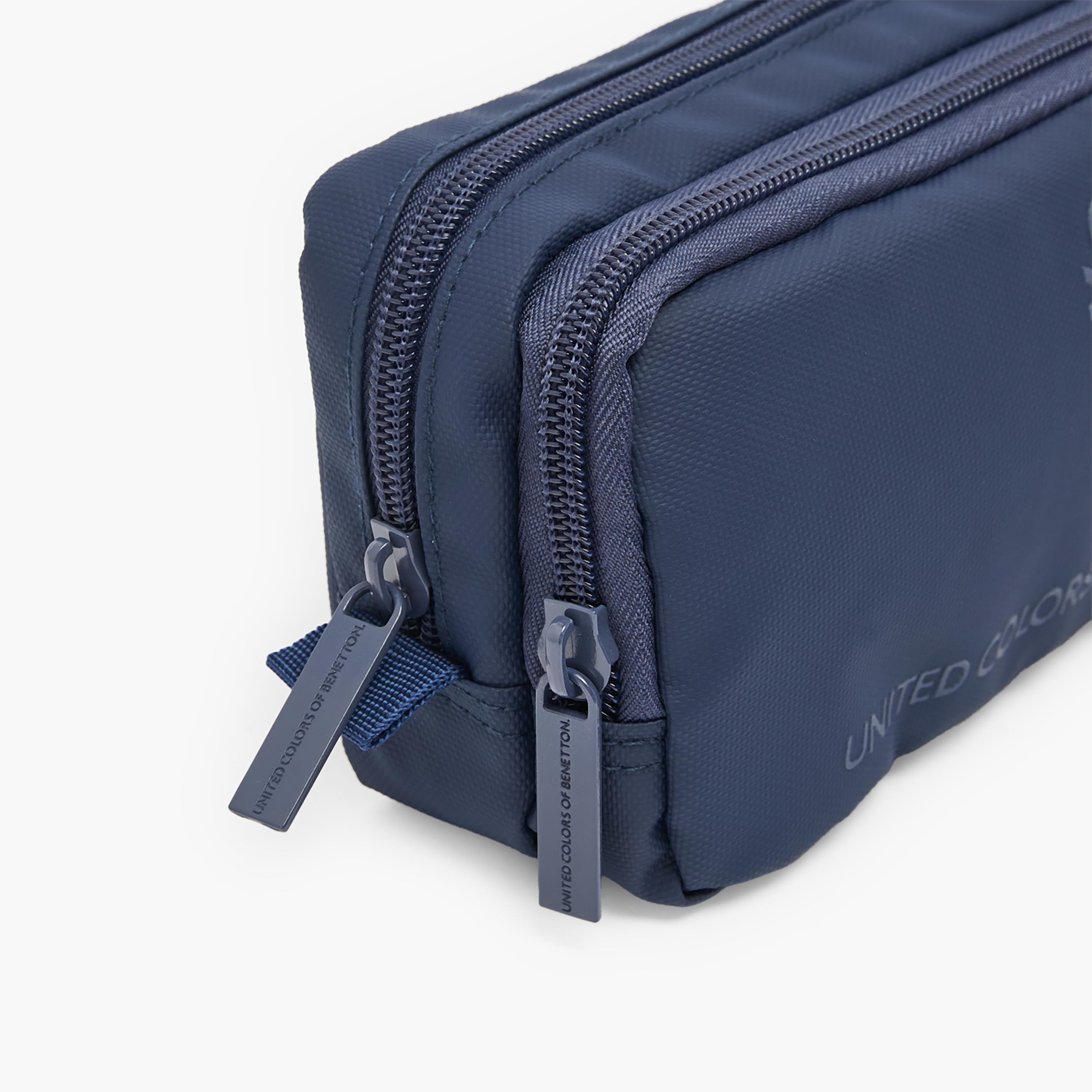 United Colors of Benetton Logo Print Pencil Pouch with 2 Compartments-school-stationery-pencilcases-image-6