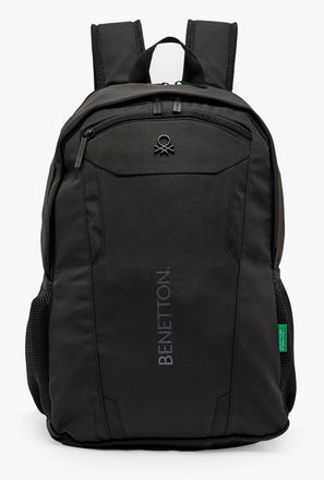 United Colors of Benetton Logo Print Backpack for Boys 8-13 Years with Adjustable Straps - 18 inches-school-image-1