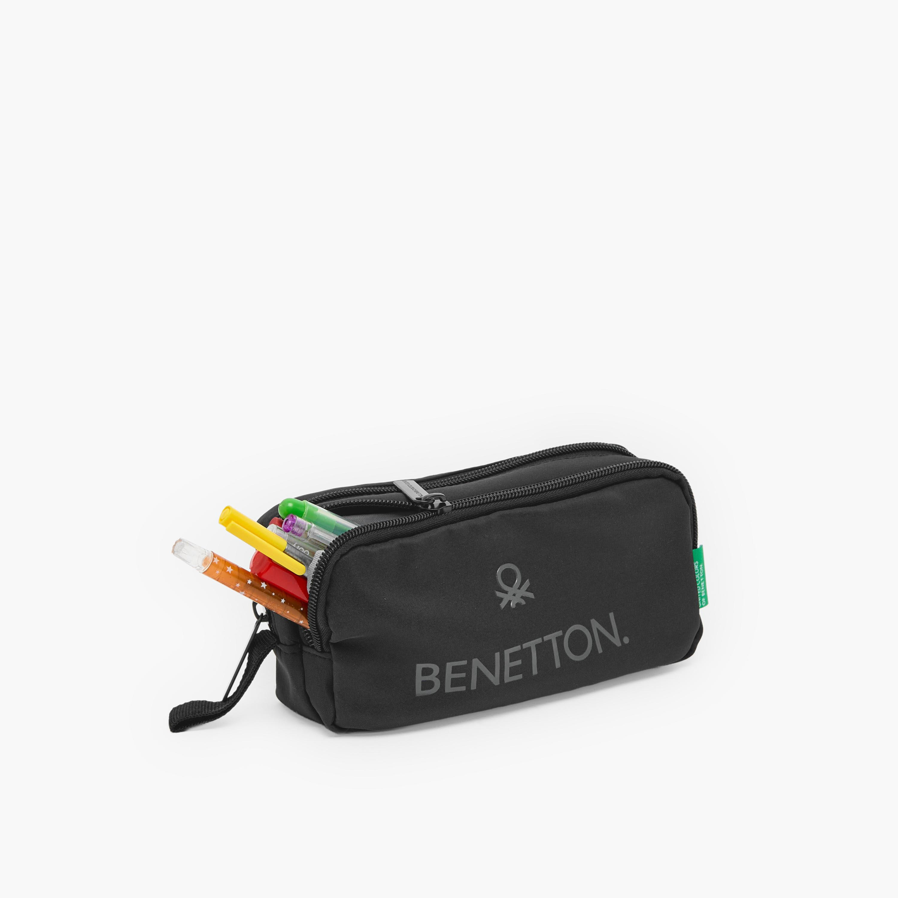 United Colors of Benetton Logo Print Pencil Pouch with 2 Compartments-school-stationery-pencilcases-image-6