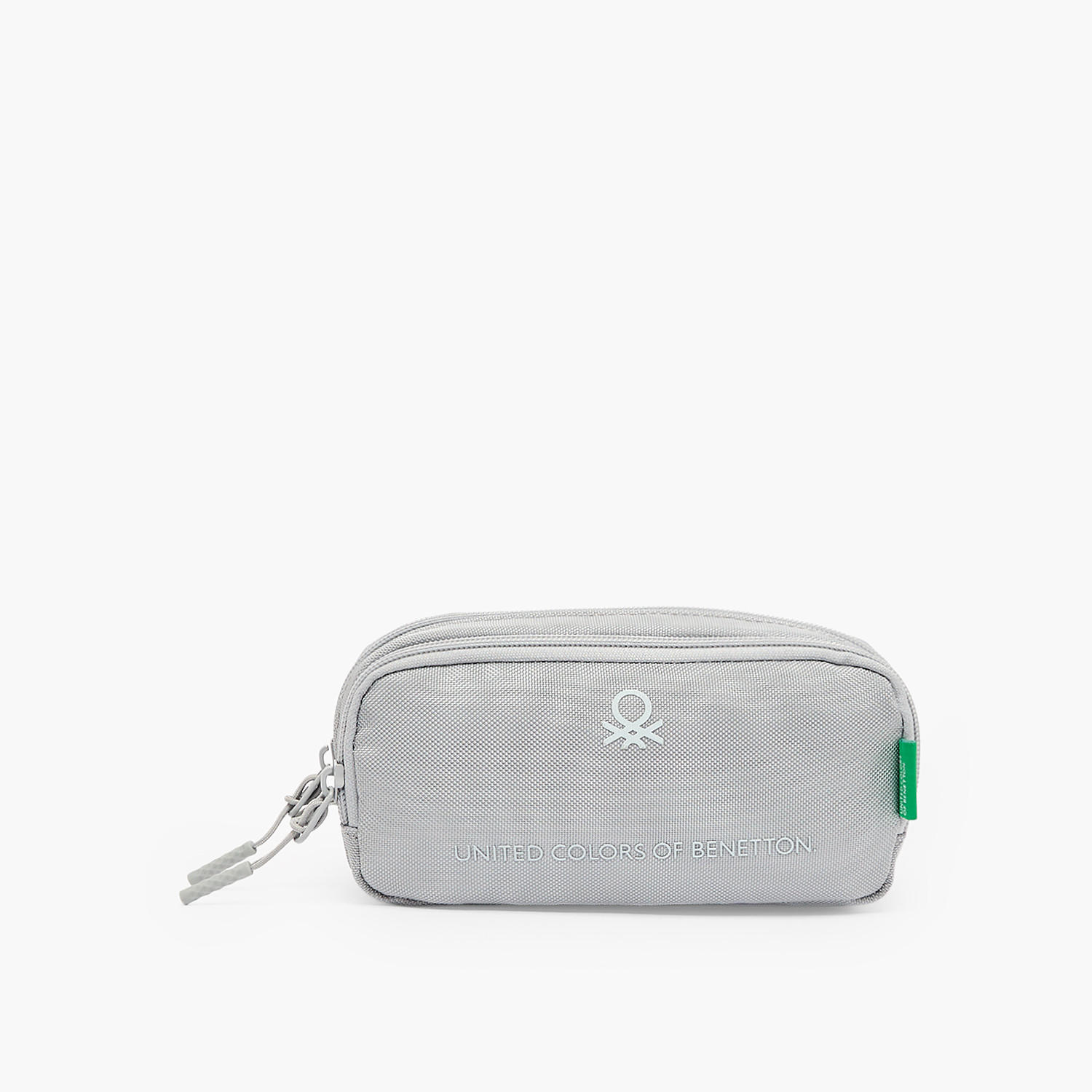 United Colors of Benetton Logo Print Pencil Pouch with 2 Compartments-school-stationery-pencilcases-image-1