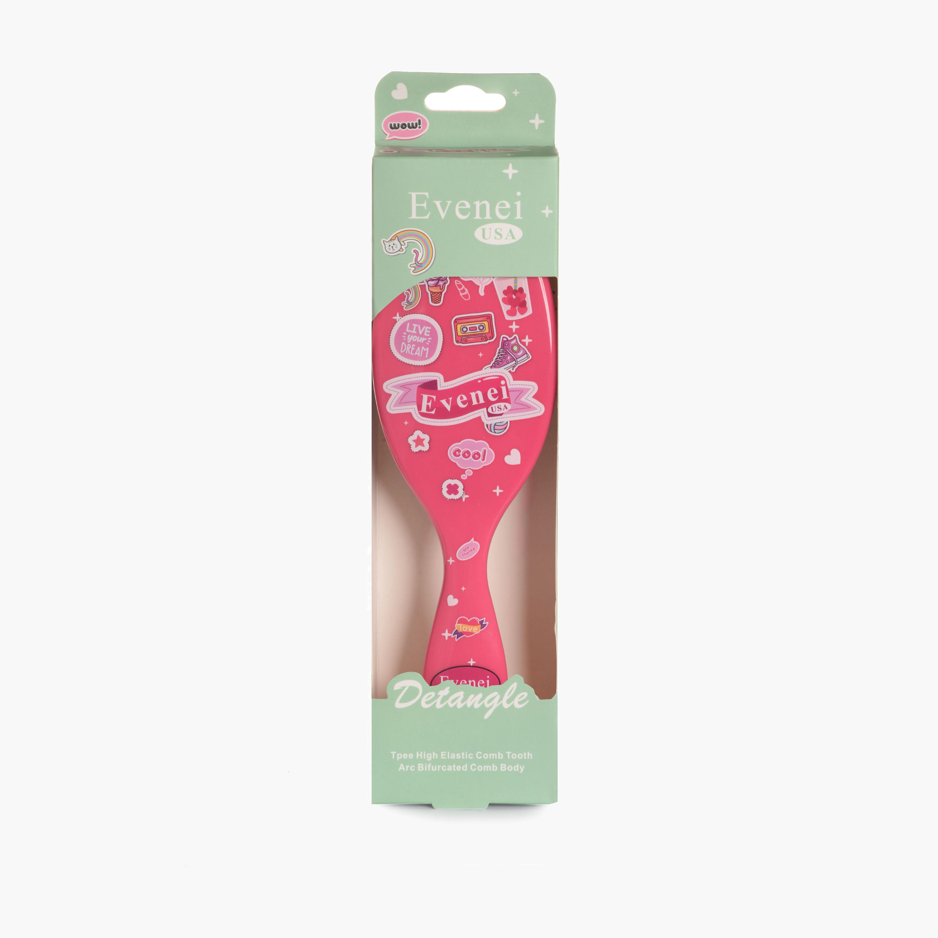 Evenei  Printed Detangling Hair Brush-beautyandpersonalcare-hair-stylingtools-hairbrushesandcombs-image-2