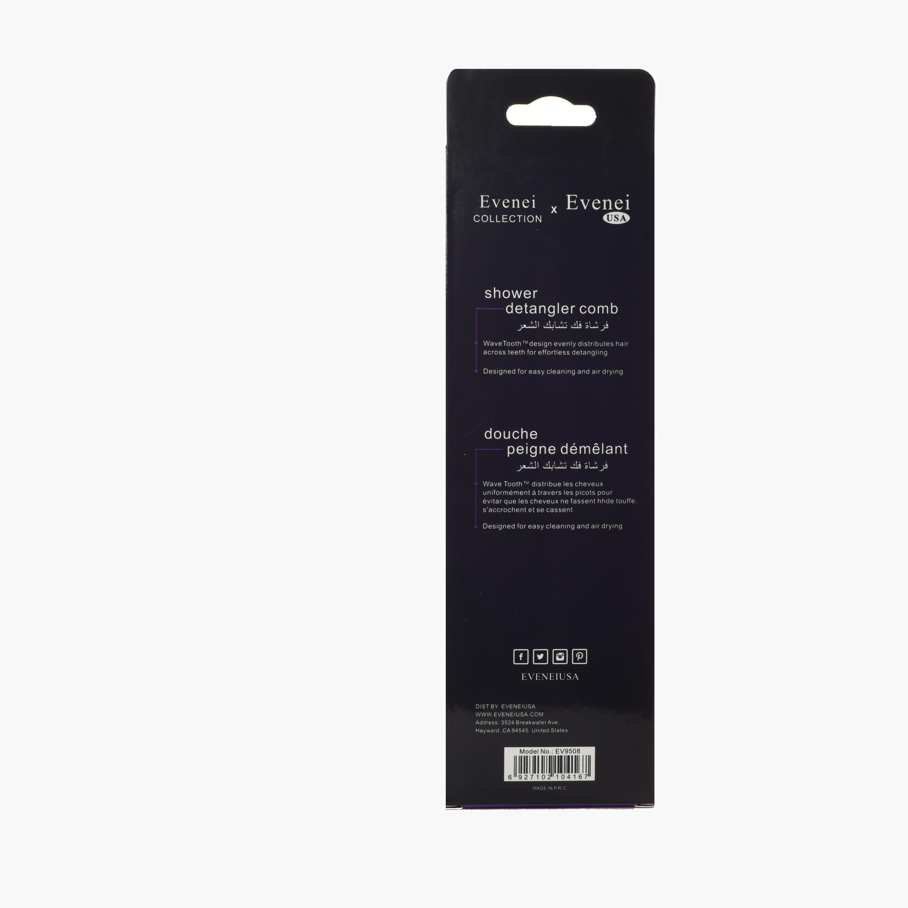 Evenei  Evenei Shower Detangler Comb-beautyandpersonalcare-hair-stylingtools-hairbrushesandcombs-image-1